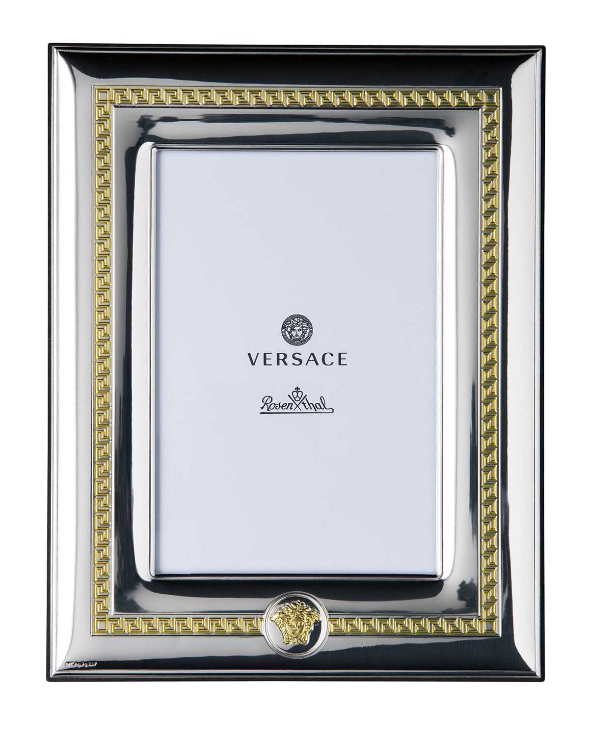 Versace Silver & Gold Photo Frame, 4" X 6" In Gray