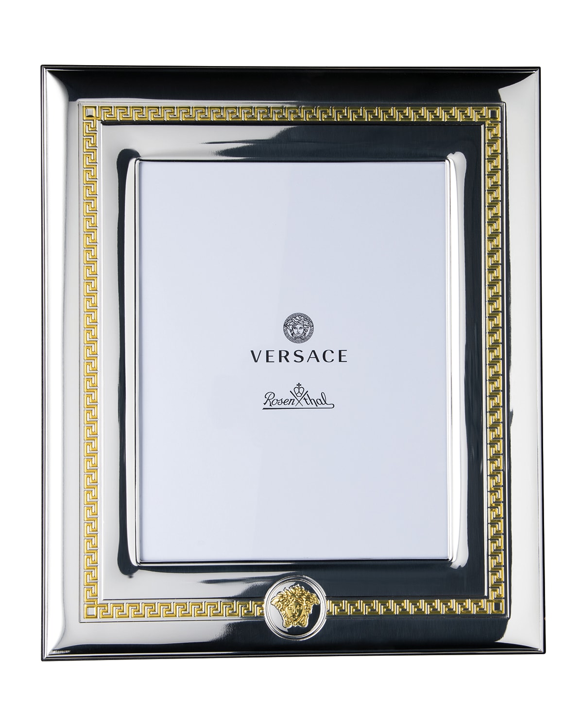Shop Versace Silver & Gold Photo Frame, 8" X 10" In Silver Gold