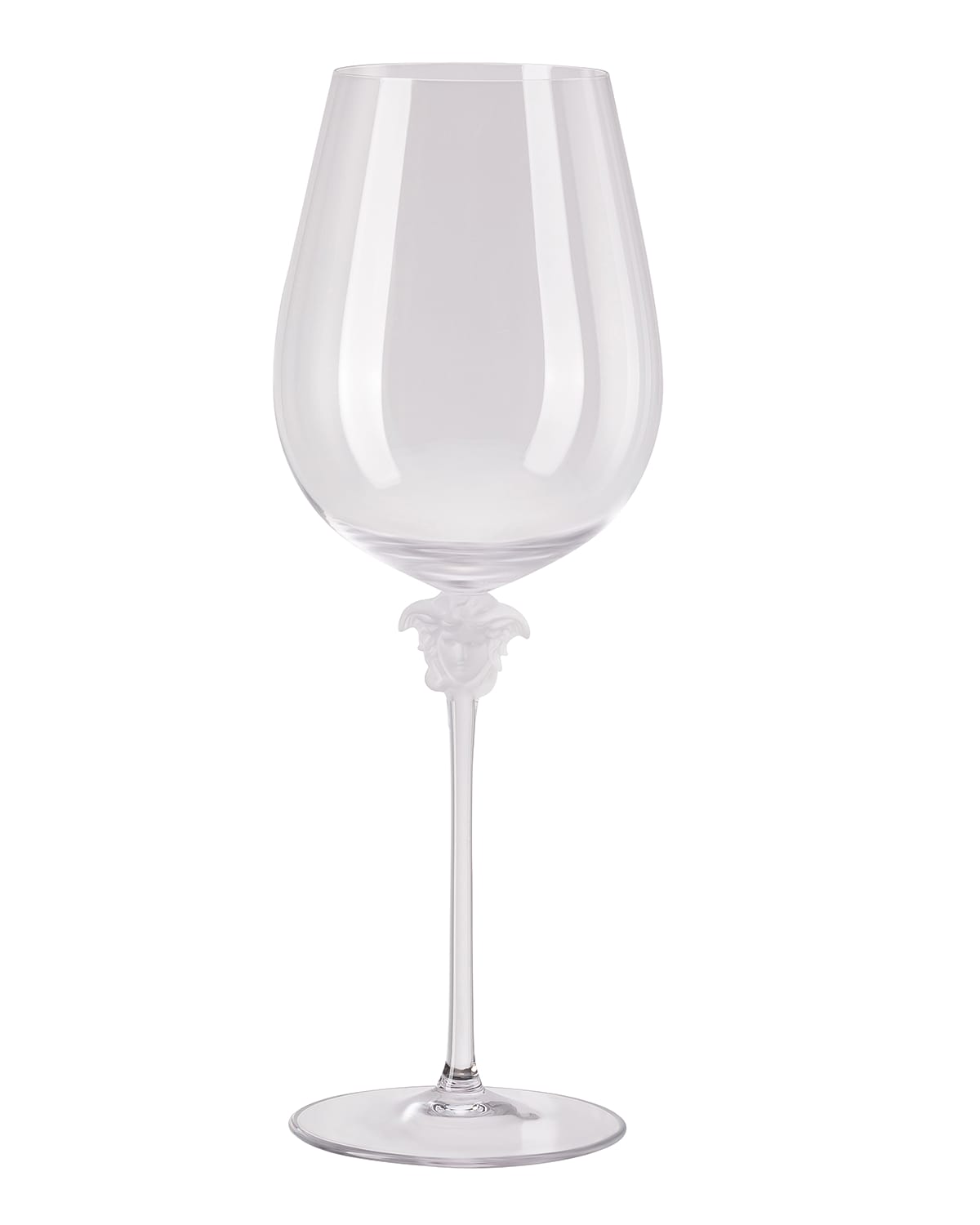 Shop Versace Medusa Lumiere Bordeaux Red Wine Glass In Clear