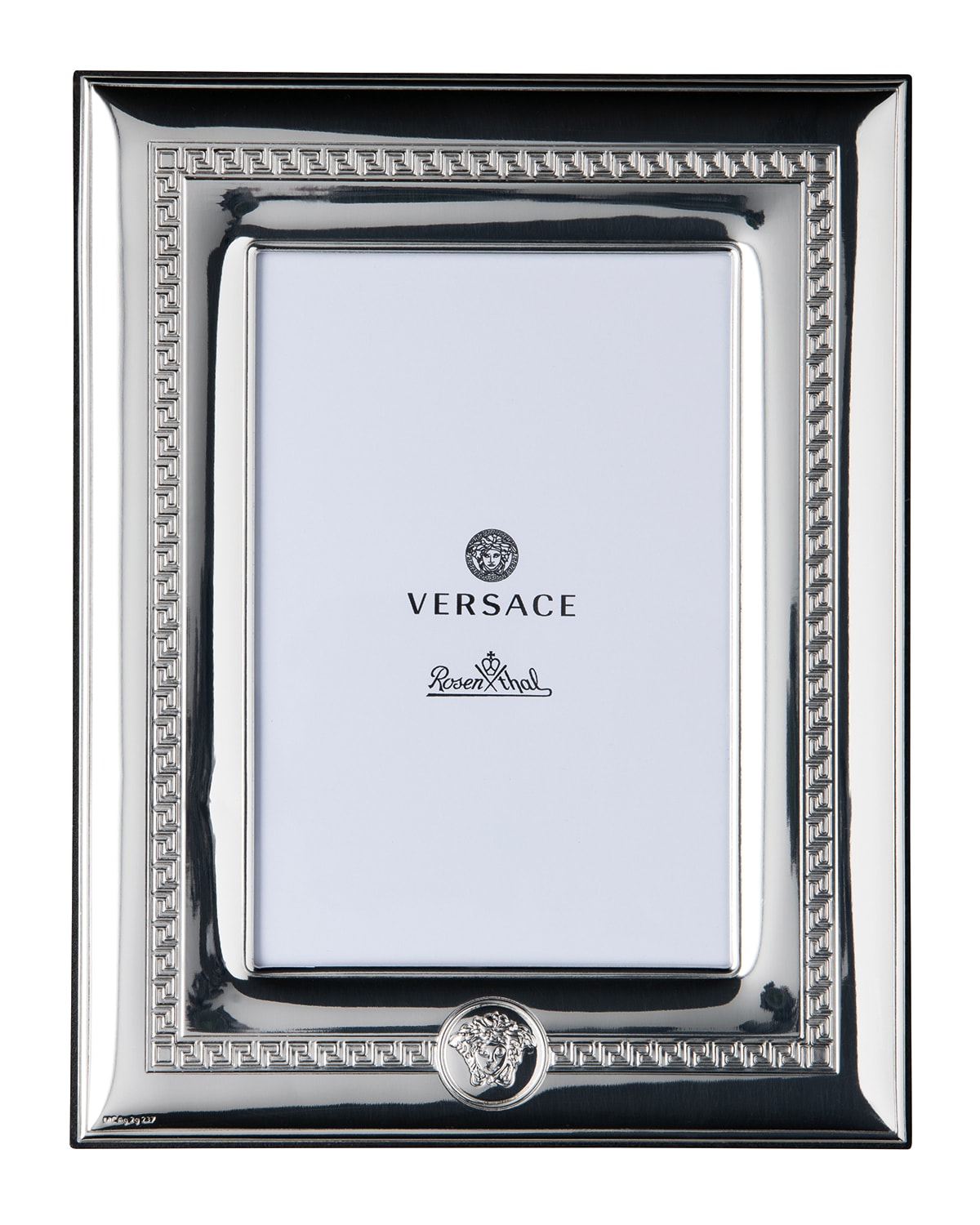 Versace Silver Plate Photo Frame, 4" X 6" In Metallic
