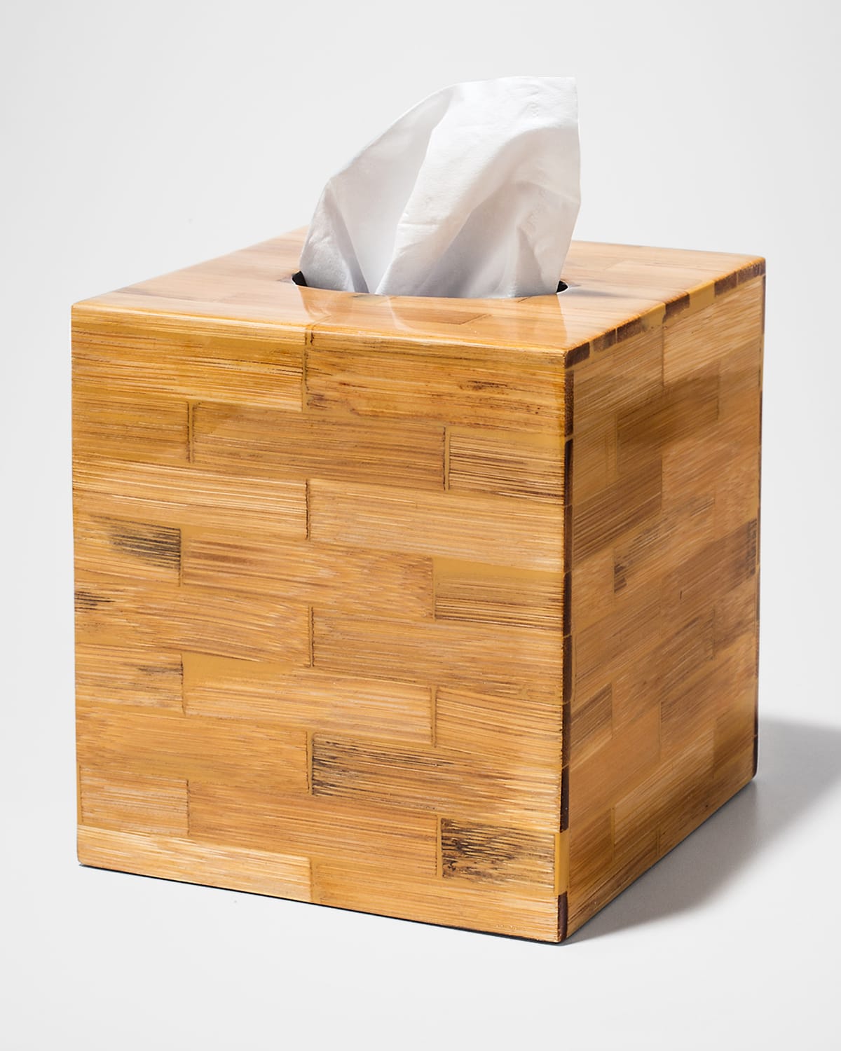 Ladorada Bamboo Tissue Box Cover In Bamboo Veneer