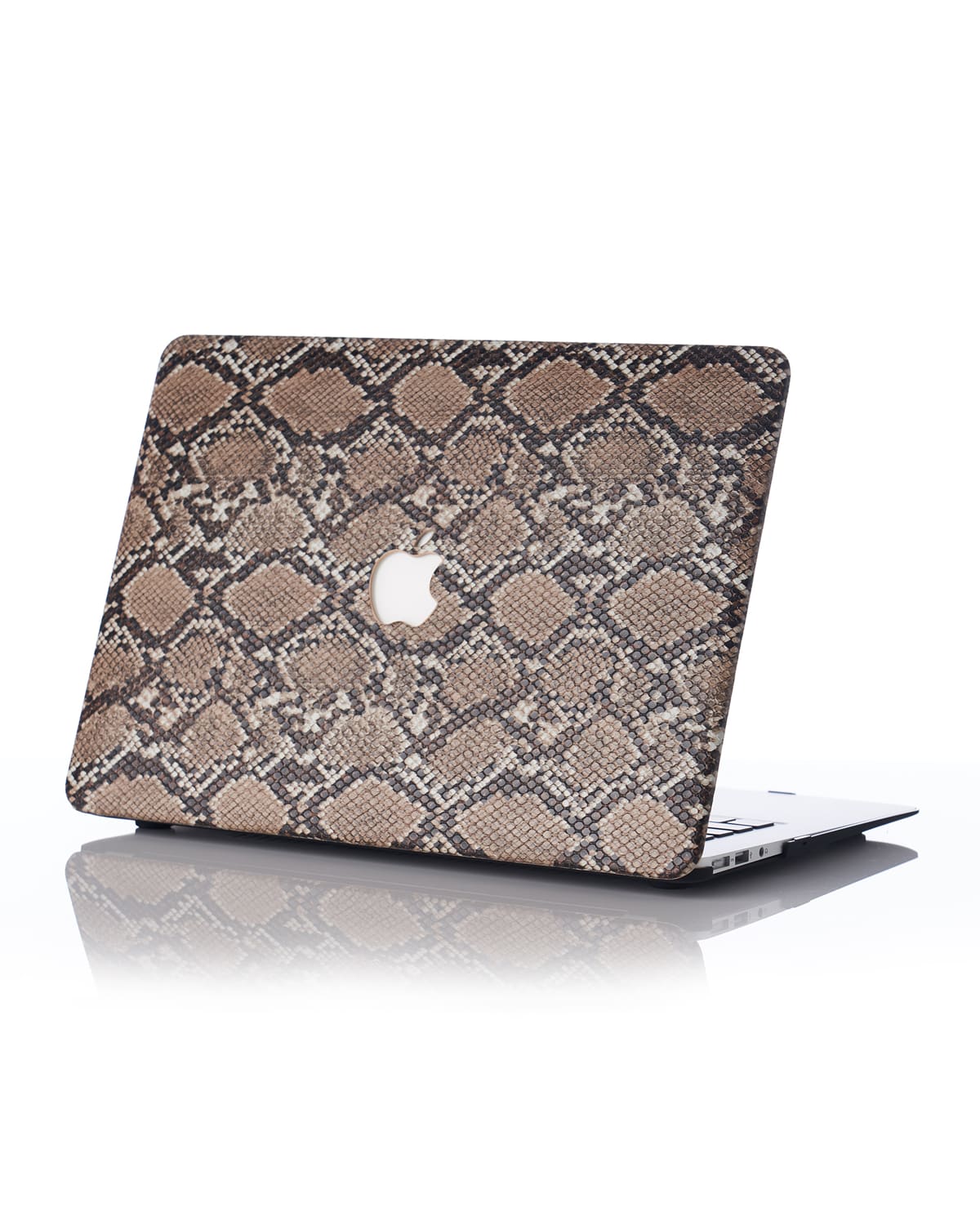 Shop Chic Geeks Animal 15" Macbook Pro With Touchbar Case (model Numbers A1707 & A1990) In Brown Snakeskin