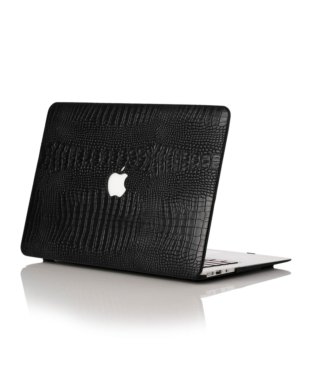 Chic Geeks Faux Crocodile 15" Macbook Pro With Touchbar Case In Black