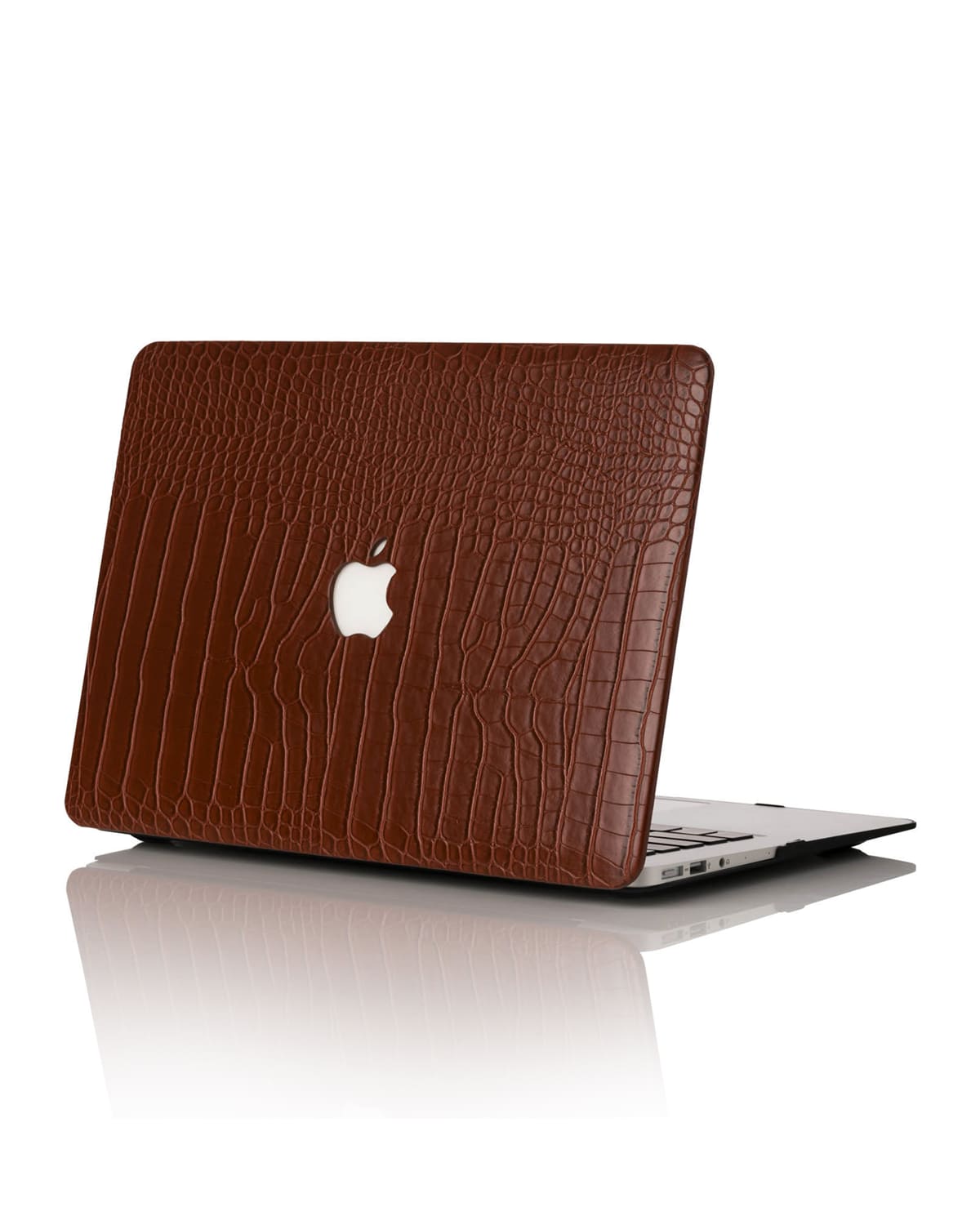 Chic Geeks Faux Crocodile 15" Macbook Pro With Touchbar Case In Cognac