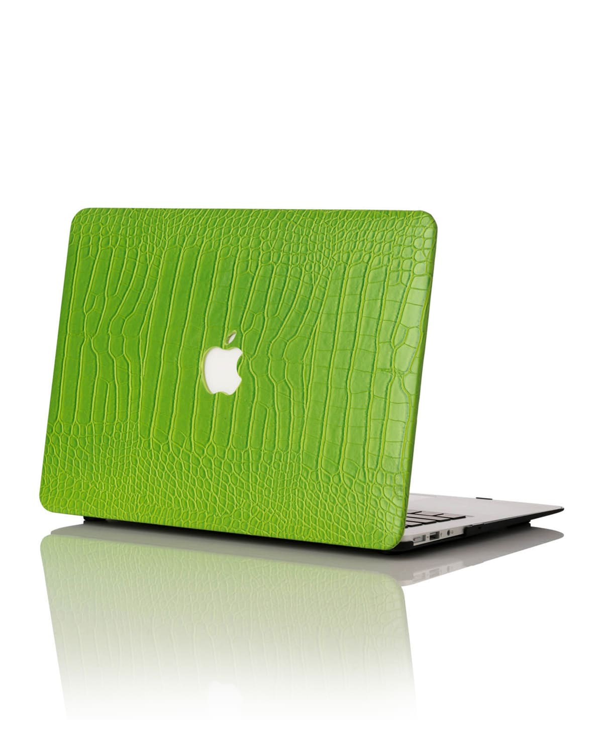 Chic Geeks Faux Crocodile 15" Macbook Pro With Touchbar Case In Lime