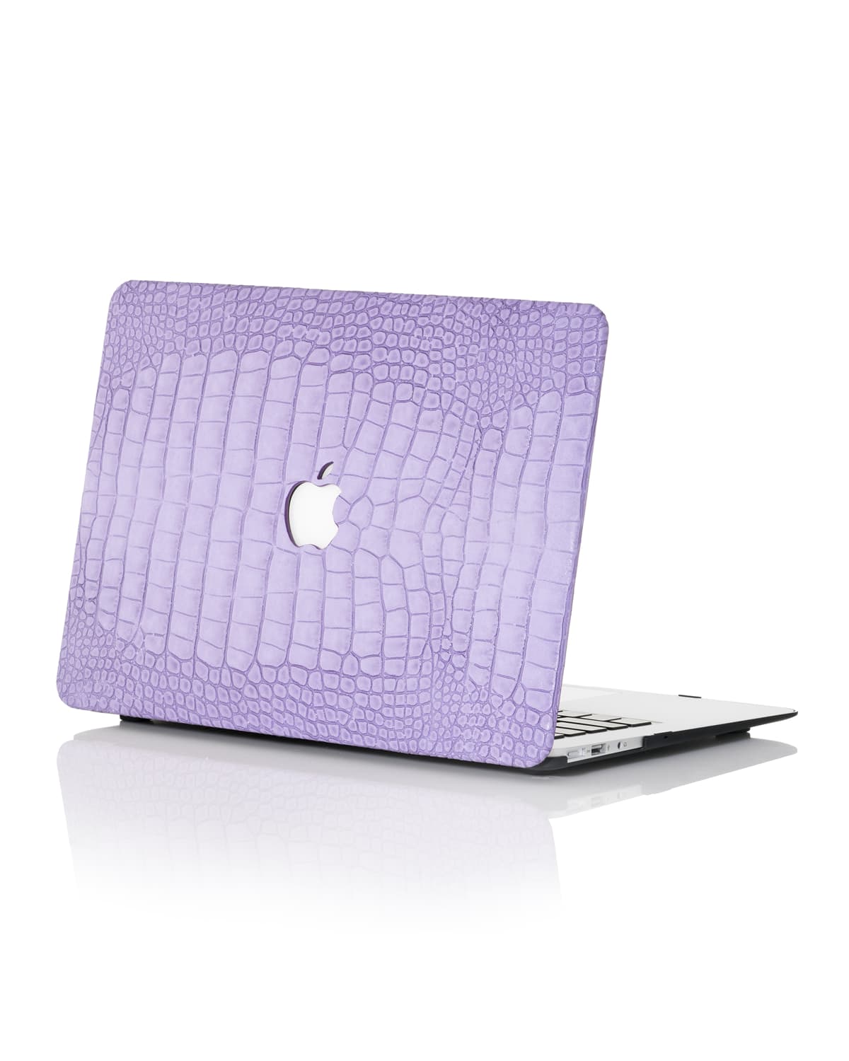 Shop Chic Geeks Faux Crocodile 15" Macbook Pro With Touchbar Case In Lavender