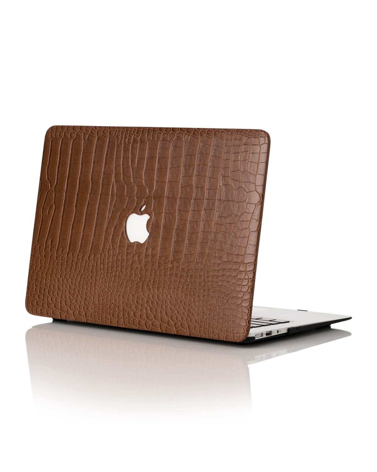 Chic Geeks Faux Crocodile 13" New Macbook Air Case (model Number A1932) In Chocolate