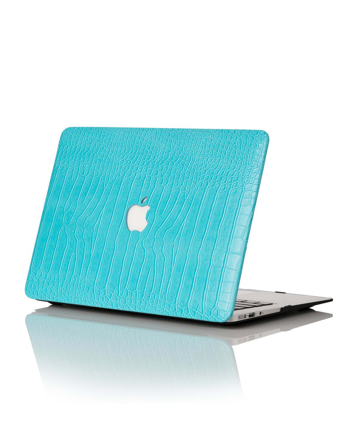 Chic Geeks Faux Crocodile 13" New Macbook Air Case (model Number A1932) In Sky Blue