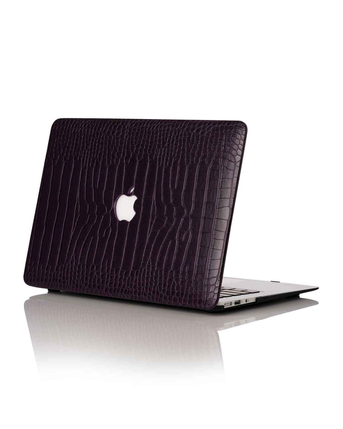 Chic Geeks Faux Crocodile 13" New Macbook Air Case (model Number A1932) In Eggplant