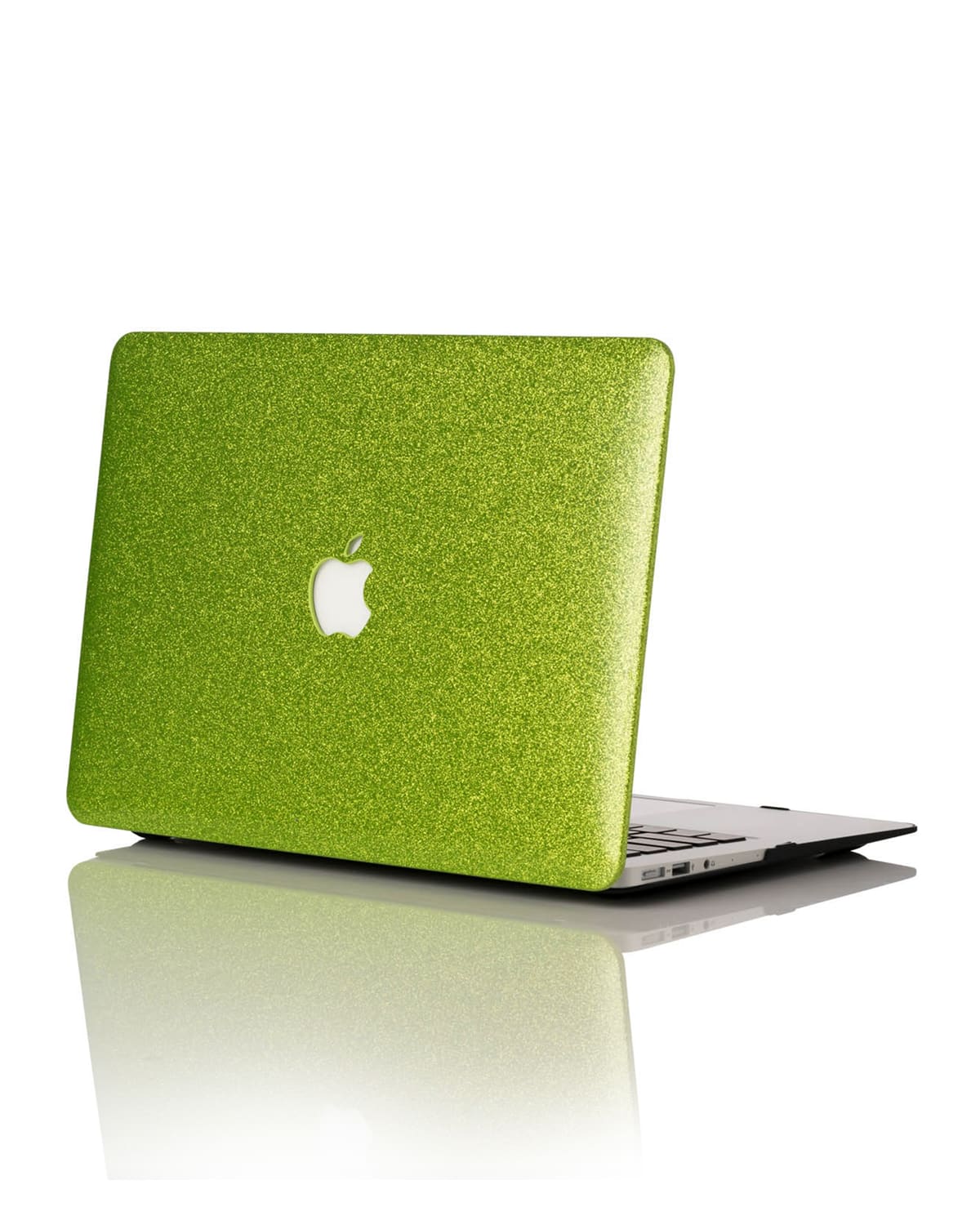 Chic Geeks Glitter 13" Macbook Air Case (model Numbers A1466 & A1369) In Lime