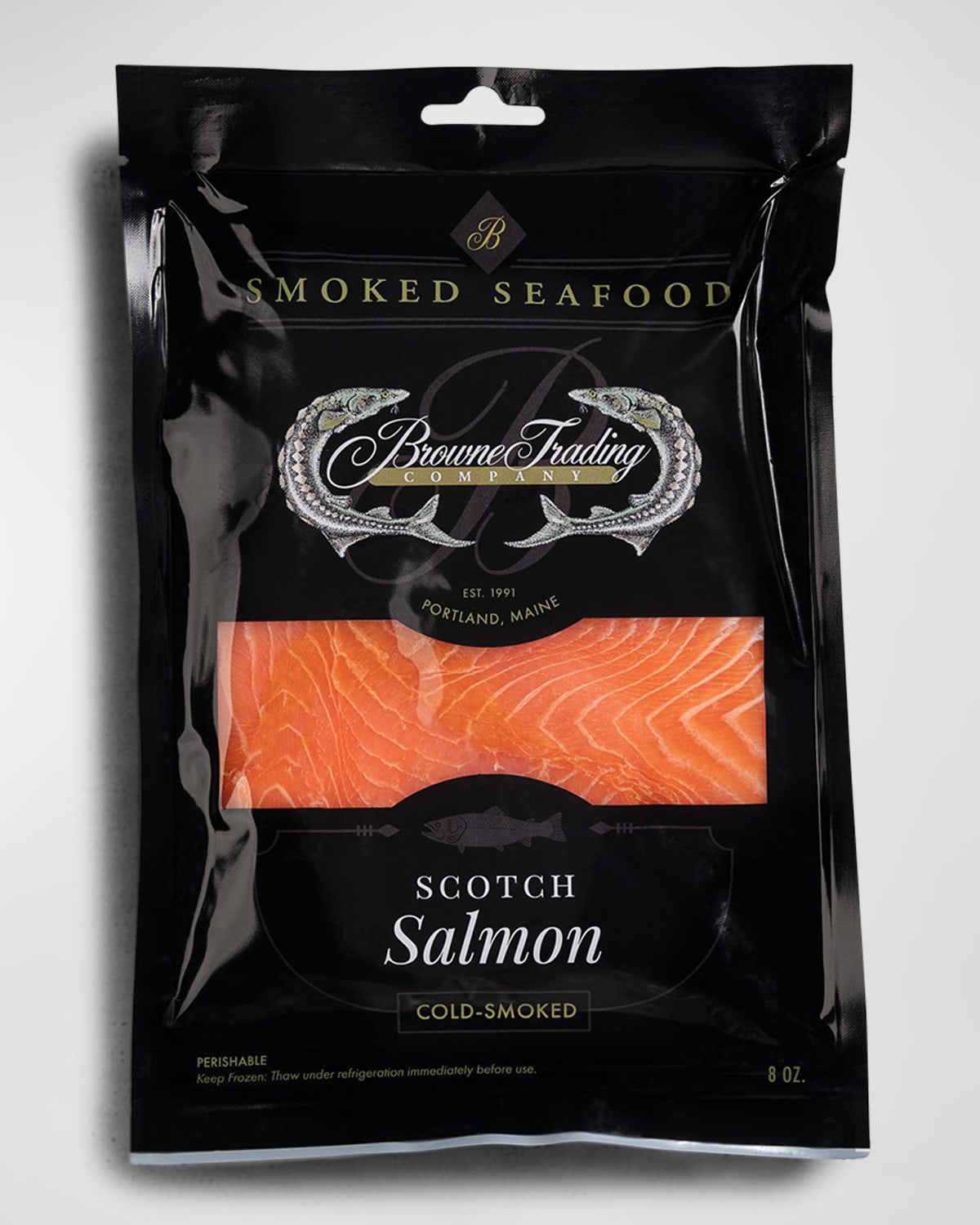 Pre-Sliced Scotch Cured Smoked Salmon, 8 oz.