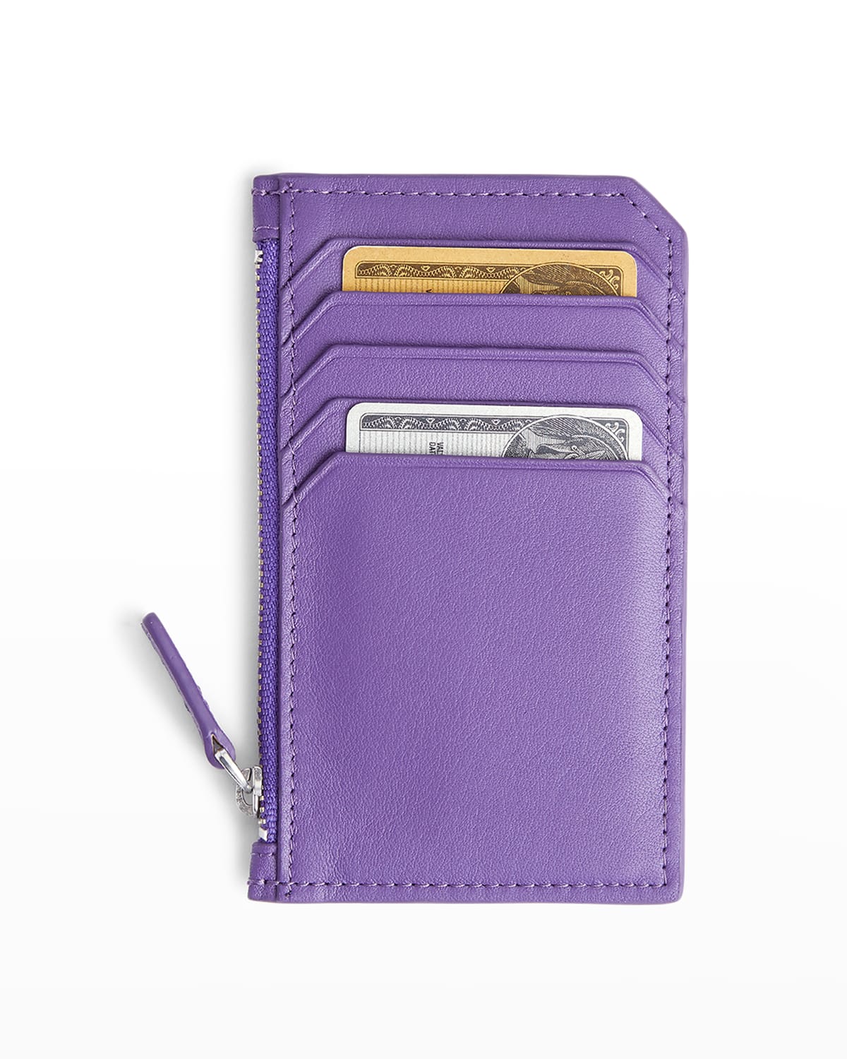 Royce New York Zippered Credit Card Case In Purple