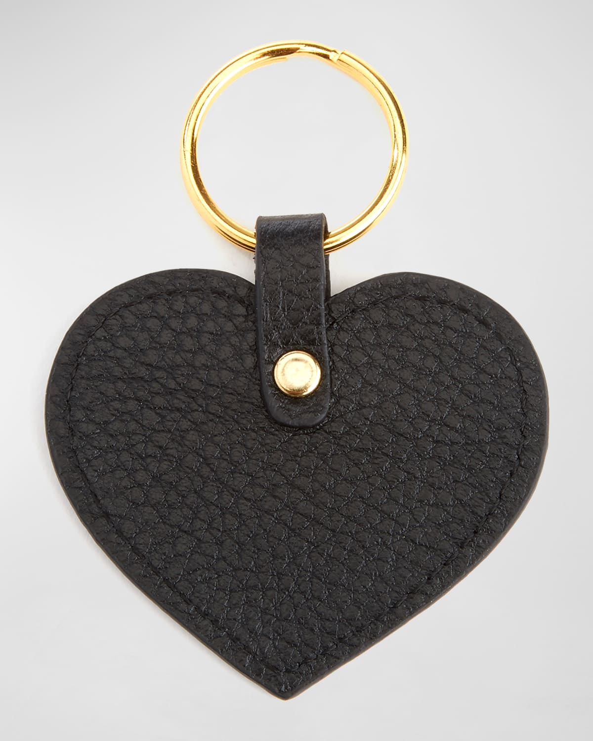 Royce New York Heart Shaped Key Chain In Black