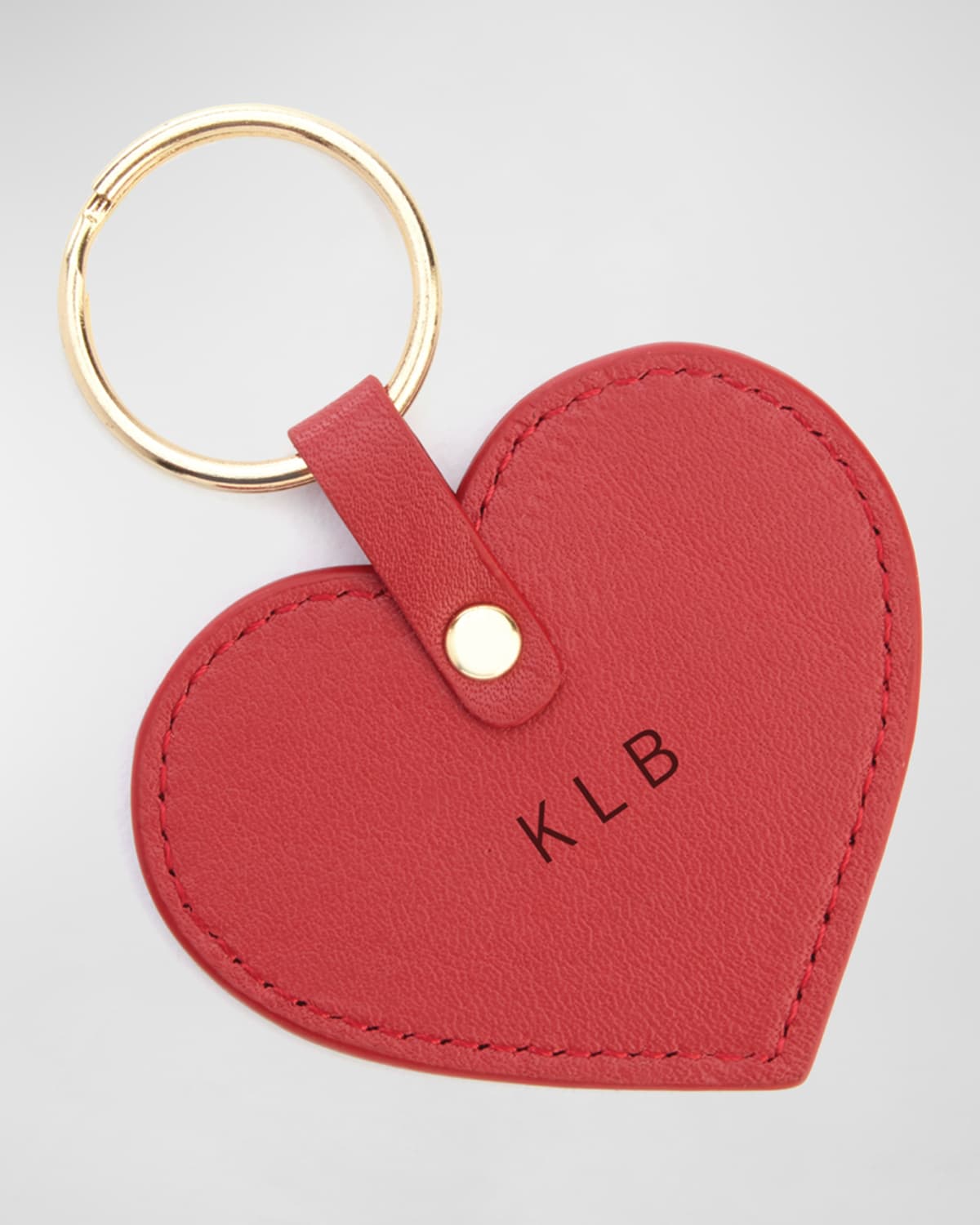 Royce New York Heart Shaped Key Chain In Red