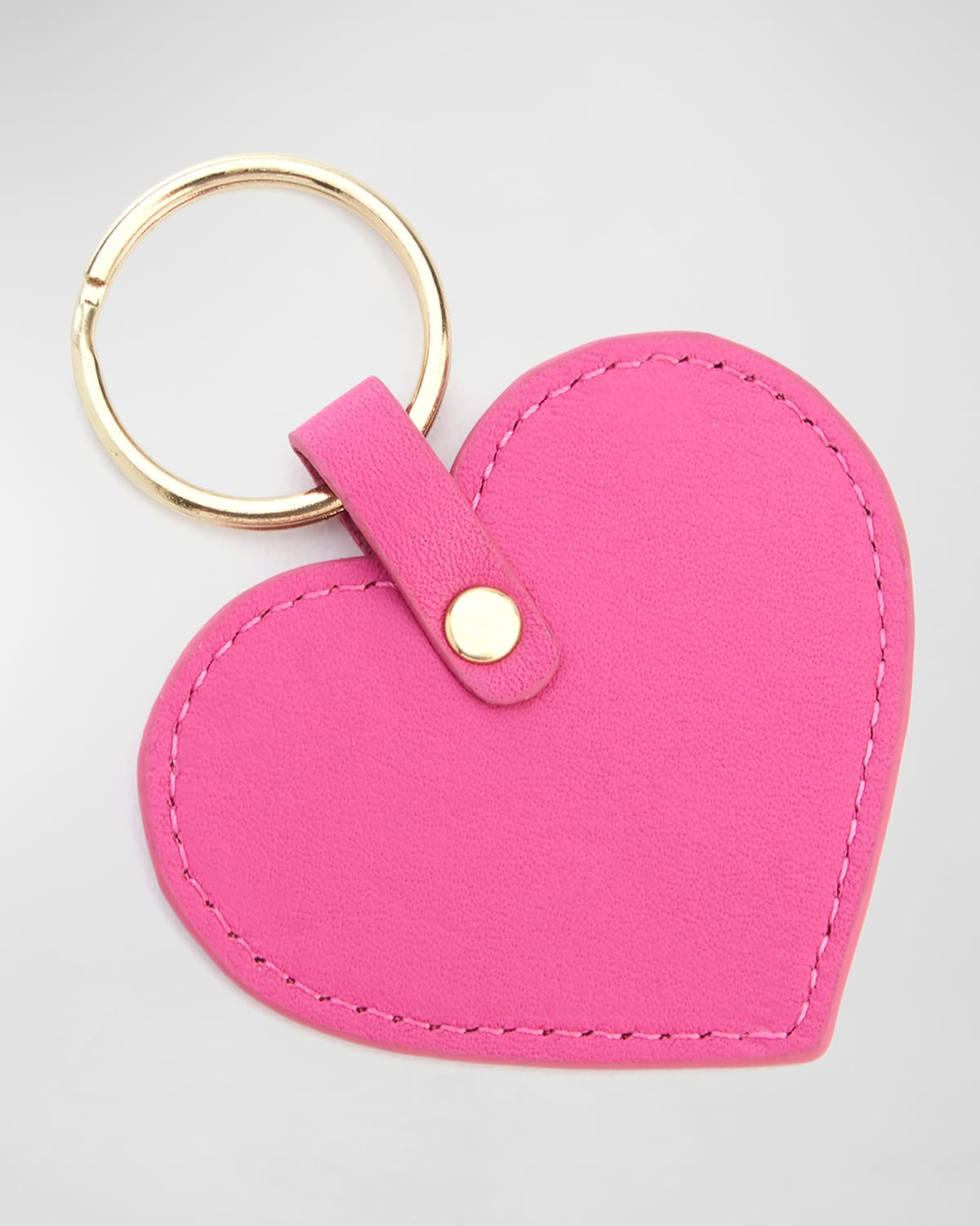 Royce New York Heart Shaped Key Chain In Bright Pink