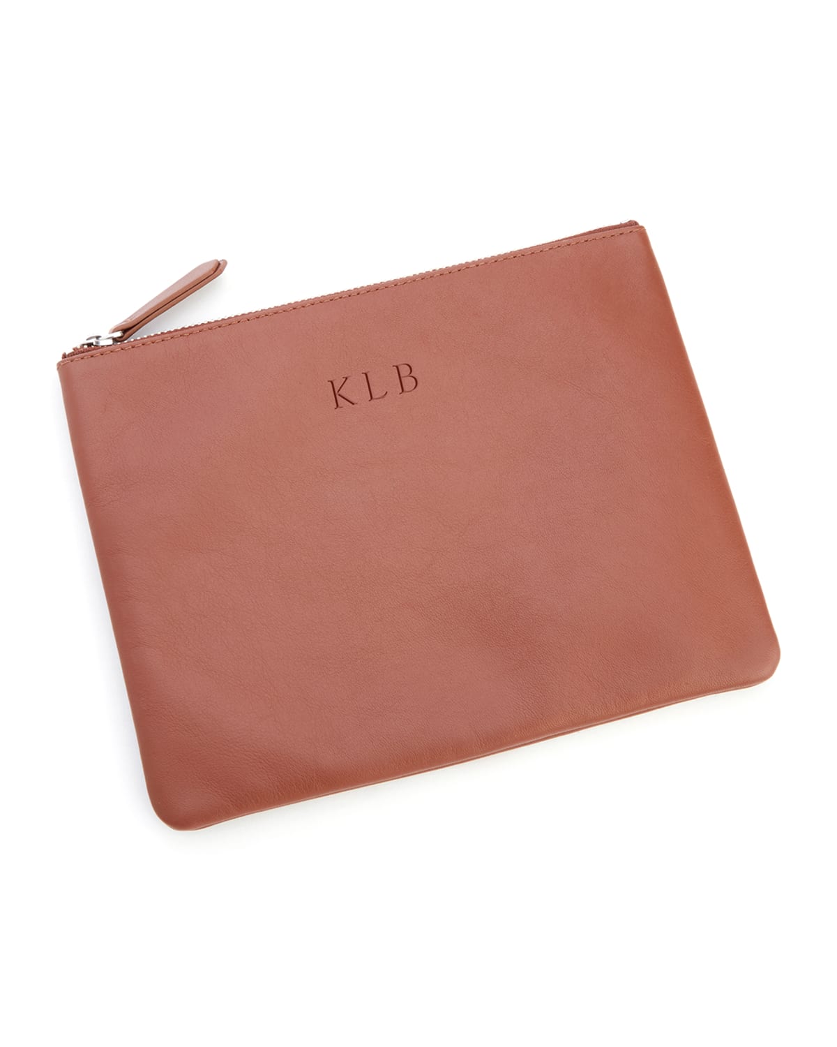Royce New York Zippered Travel Organizer Pouch In Tan