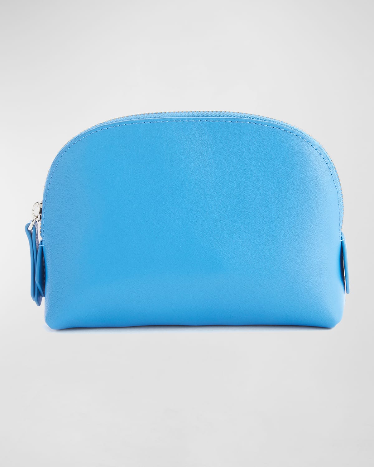 Monogrammed Compact Leather Cosmetic Bag