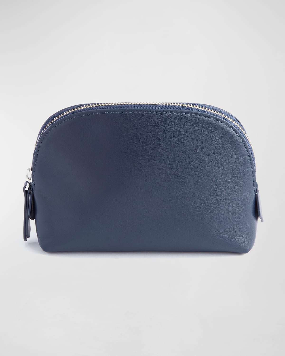Monogrammed Compact Leather Cosmetic Bag