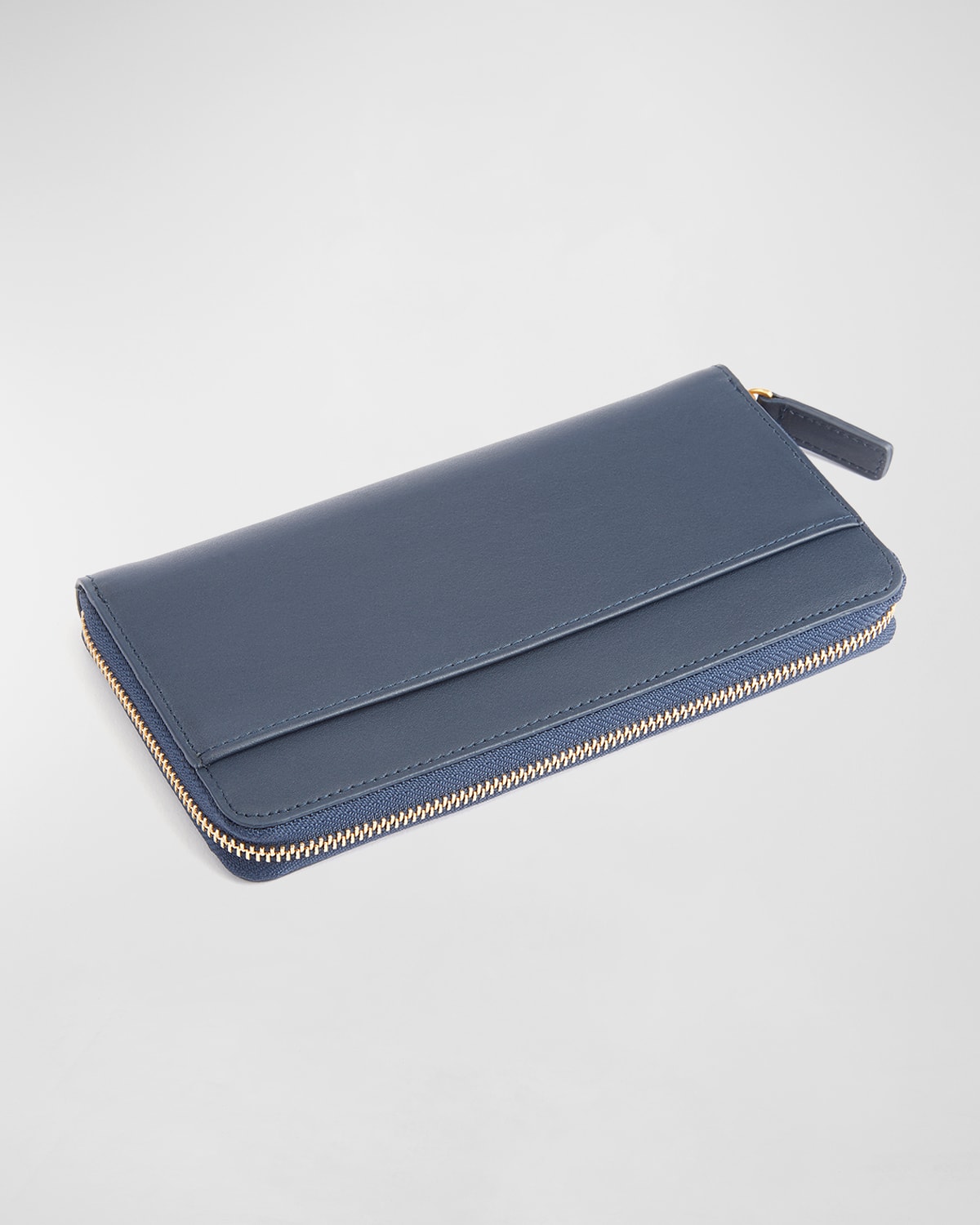 Royce New York Rfid Blocking Continental Wallet, Personalized In Navy Blue