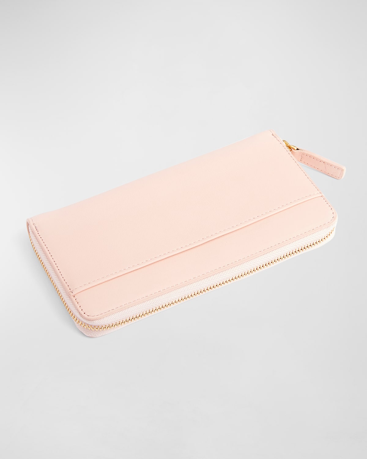 Royce New York Rfid Blocking Continental Wallet, Personalized In Blush Pink