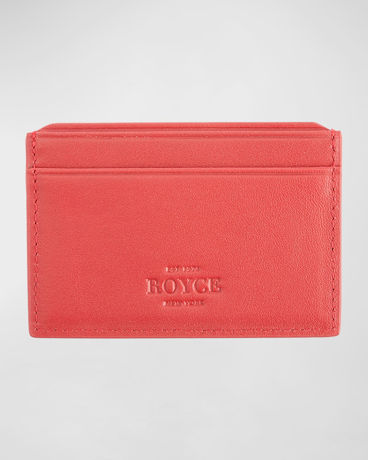 Monogrammed RFID Blocking Leather Card Wallet