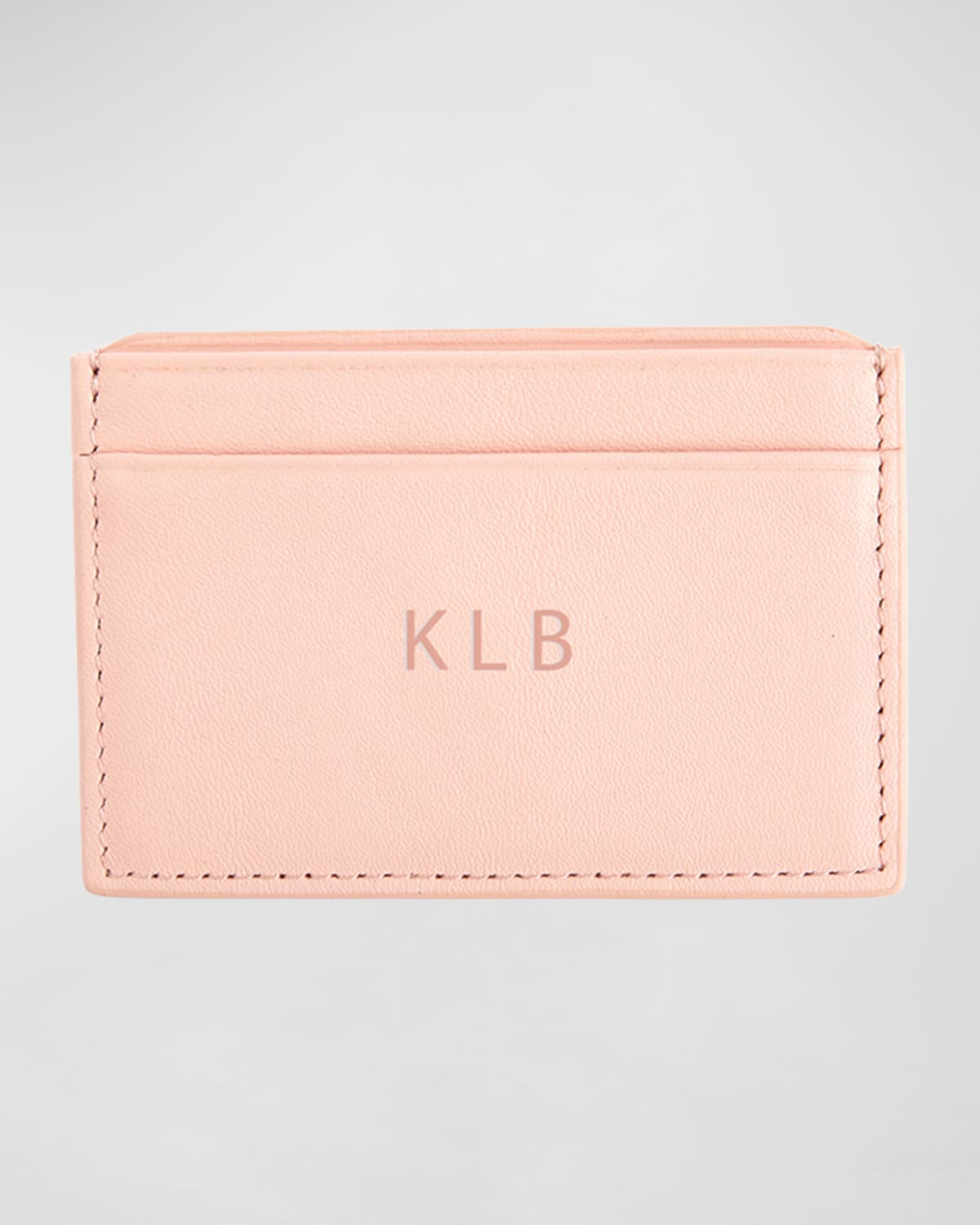 Monogrammed RFID Blocking Leather Card Wallet