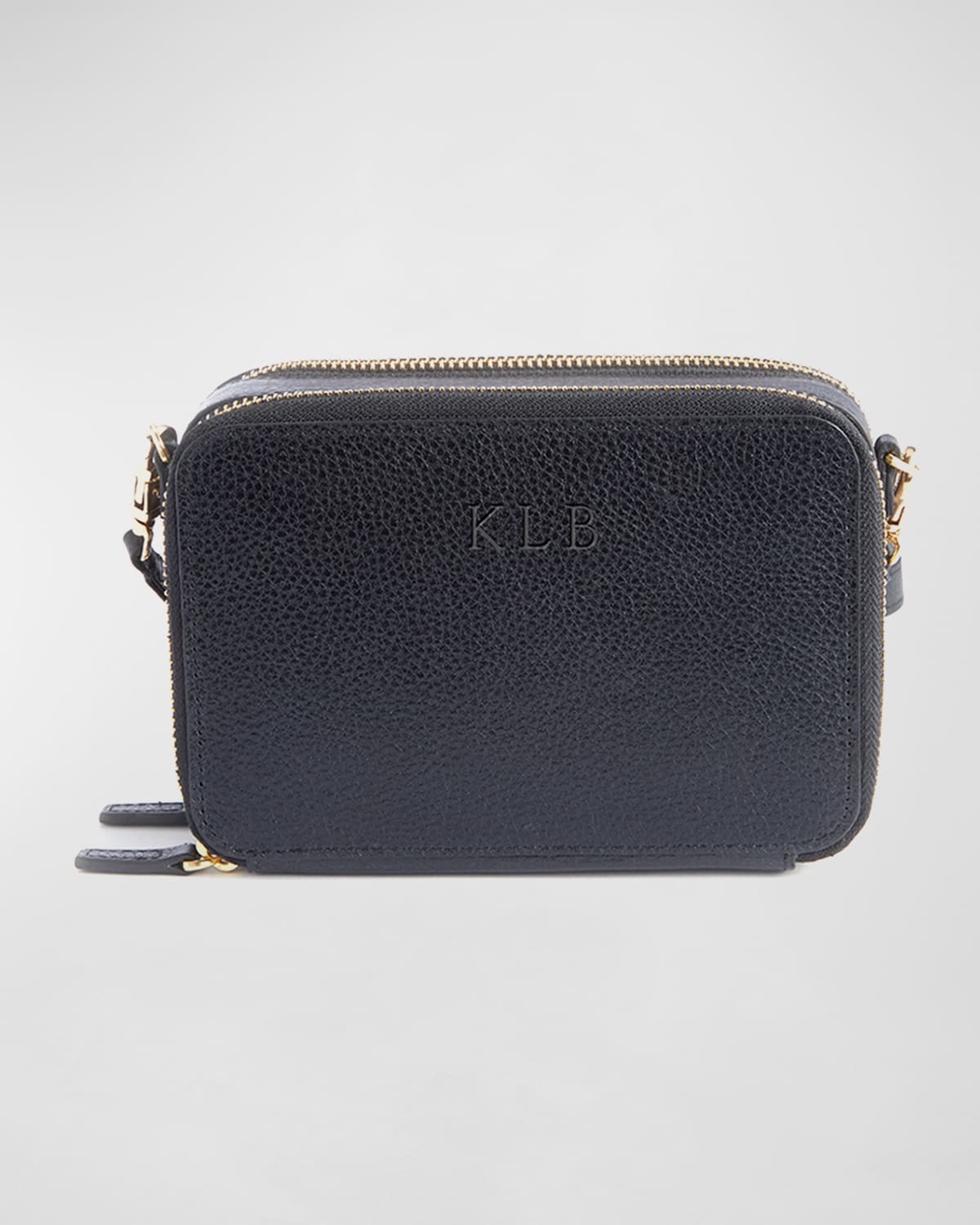 Monogrammed Leather Crossbody Bag