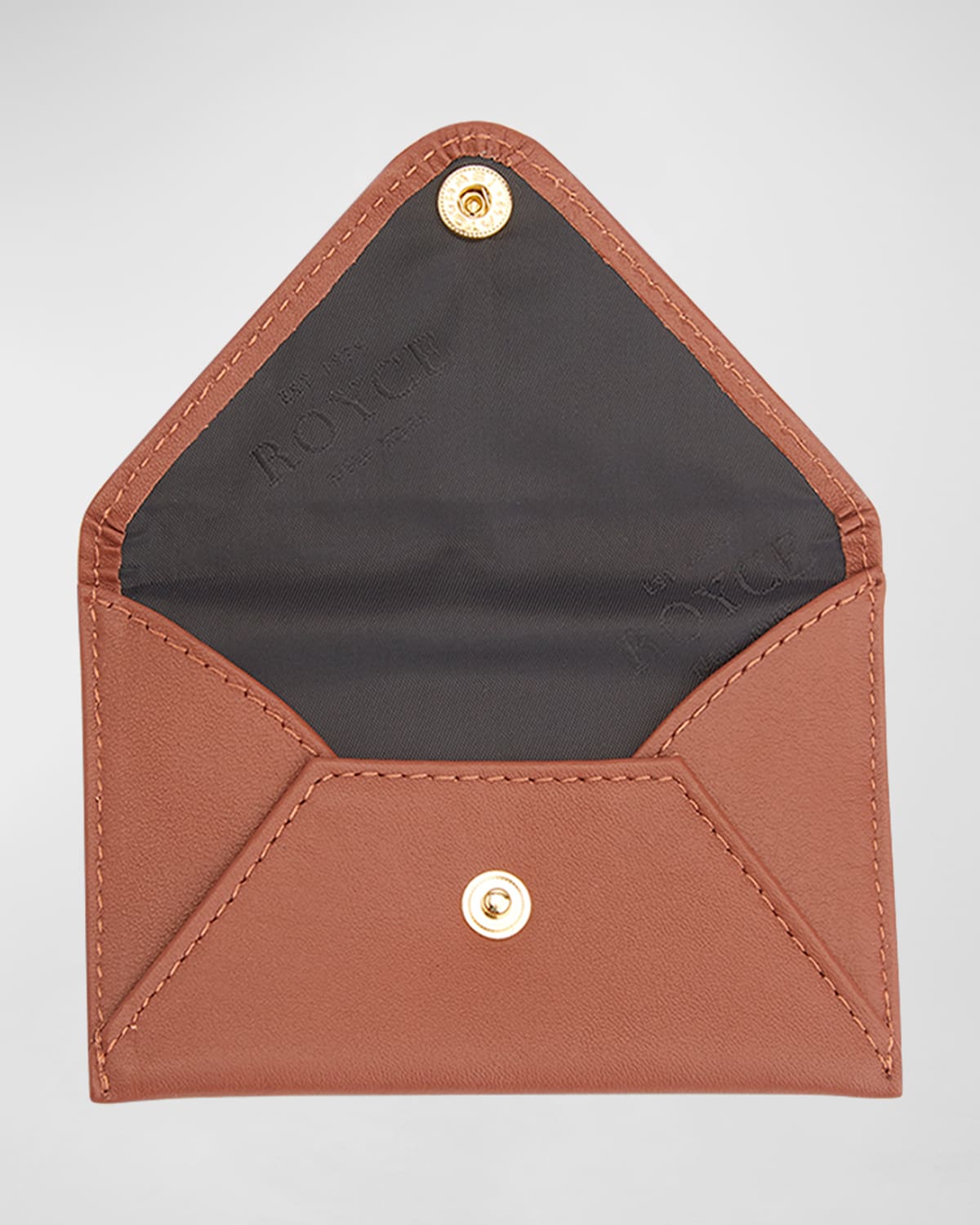 Brown Leather Envelope Business Card Holder