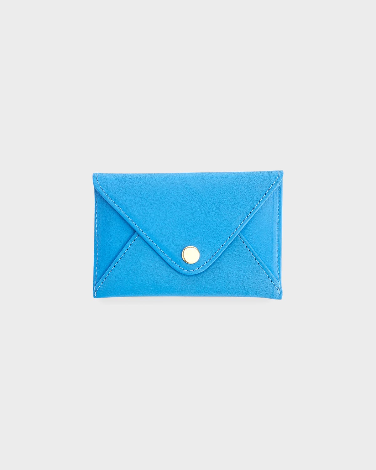 Royce New York Envelope Style Business Card Holder In Light Blue