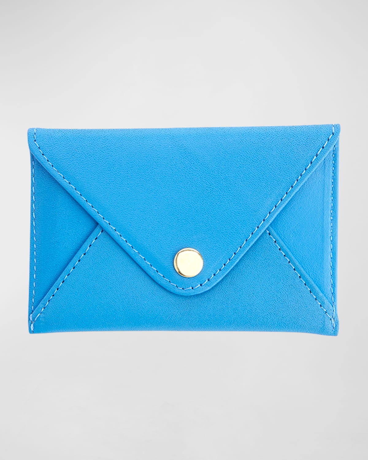 Royce New York Envelope Style Business Card Holder In Light Blue