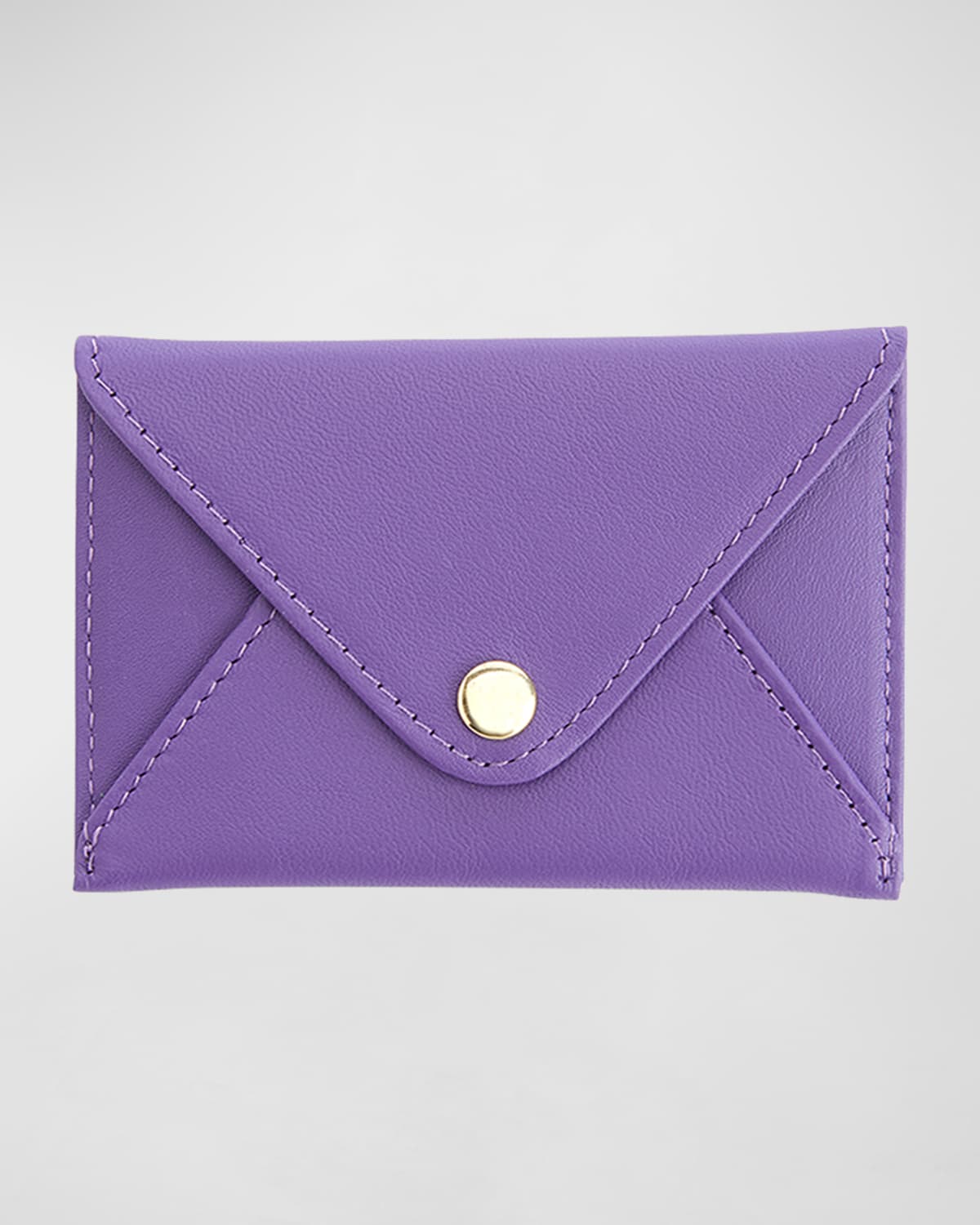 Royce New York Leather Envelope Style Business Card Holder In Purple