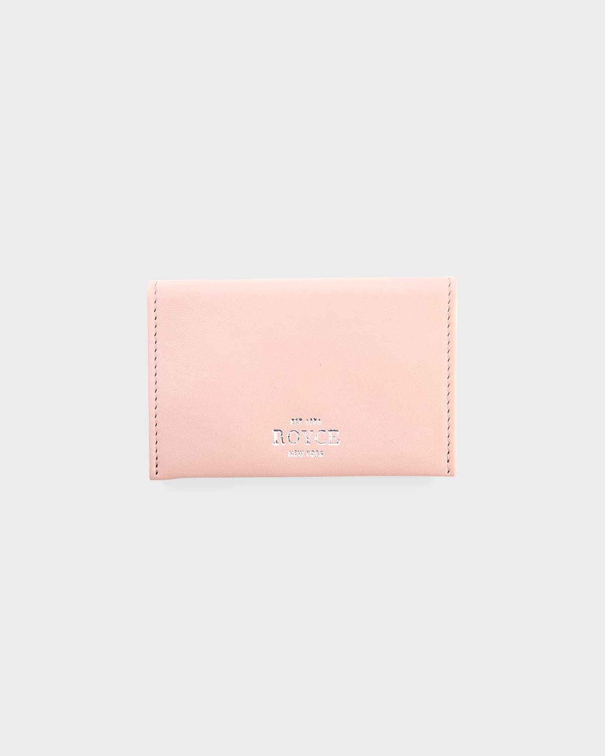 Royce New York Envelope Style Business Card Holder In Blush Pink