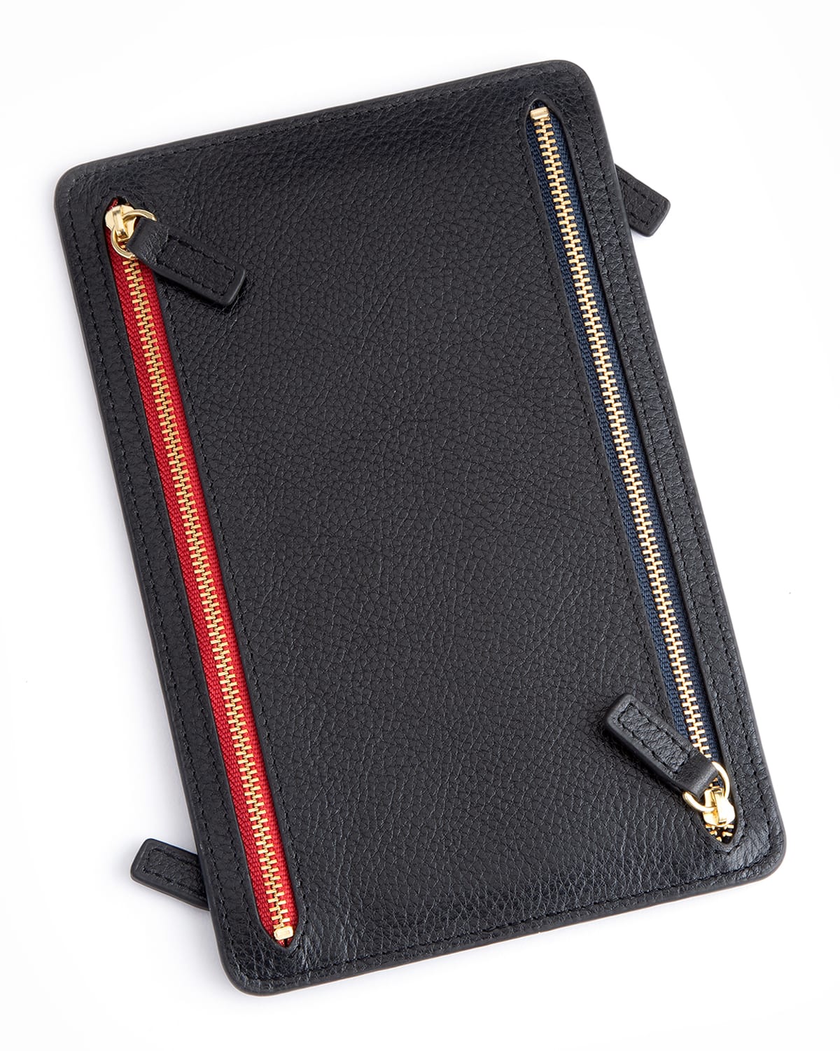 Royce New York Rfid Blocking Four Zip Travel Organizer In Black