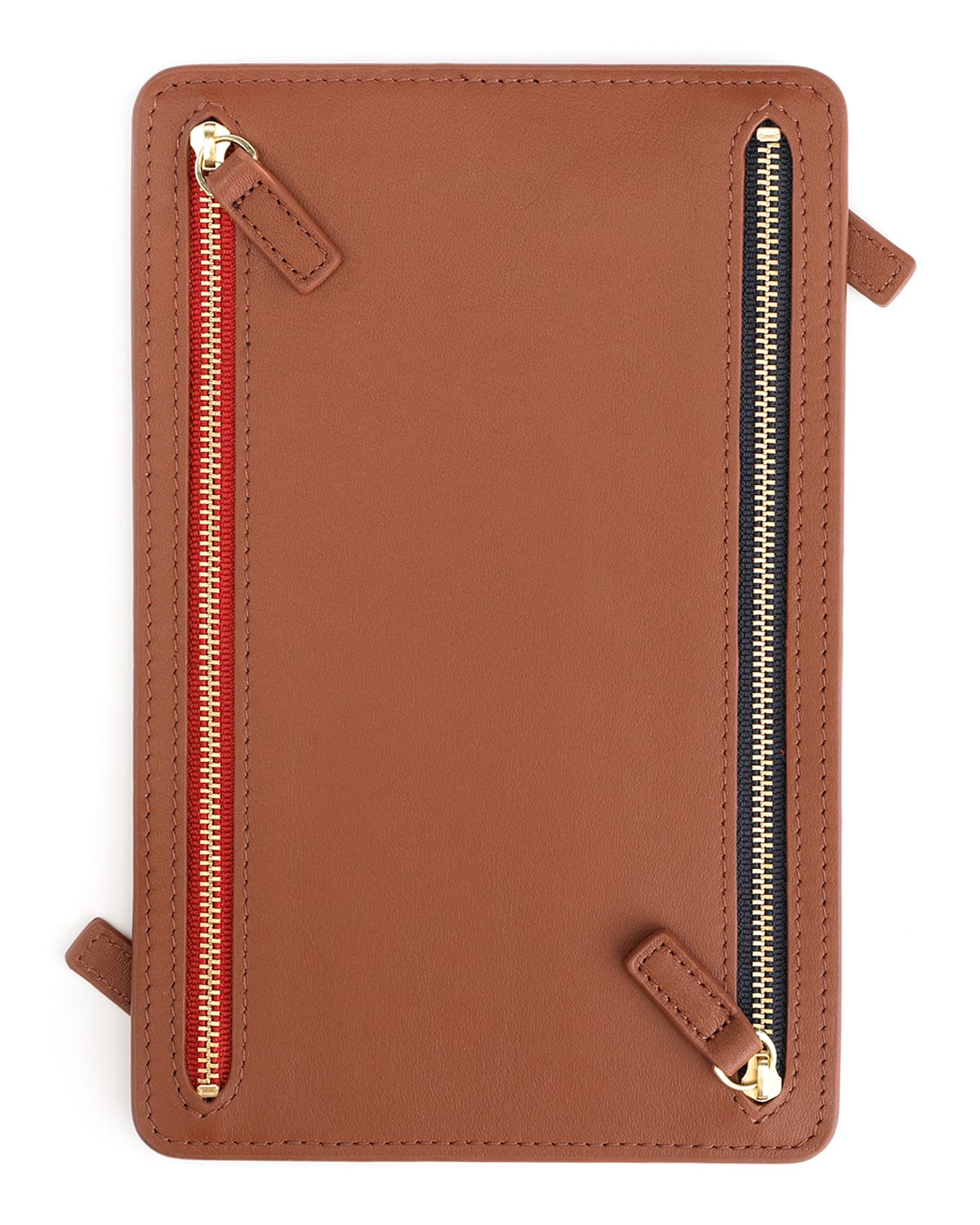 Royce New York Rfid Blocking Four Zip Travel Organizer In Tan