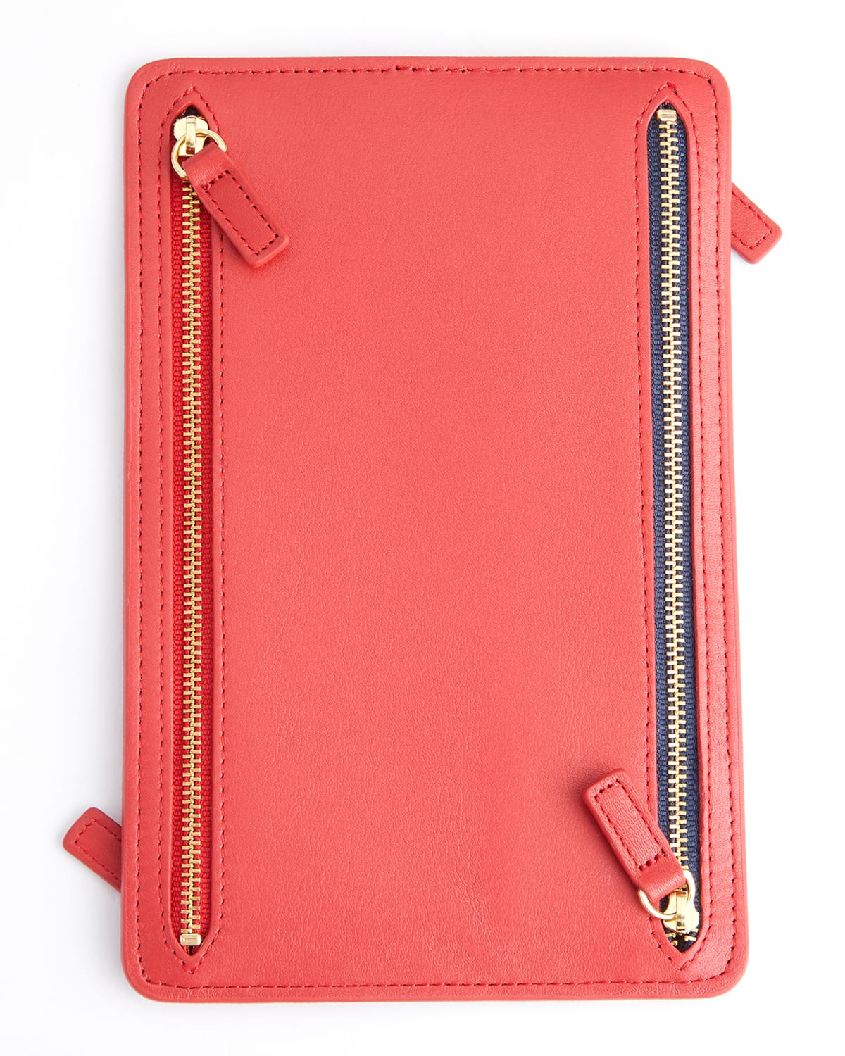 Royce New York Rfid Blocking Four Zip Travel Organizer In Red