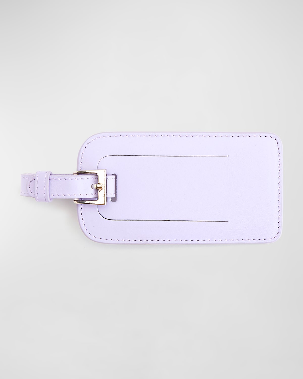 Royce New York Leather Luggage Tag With Silver Hardware In Lavender