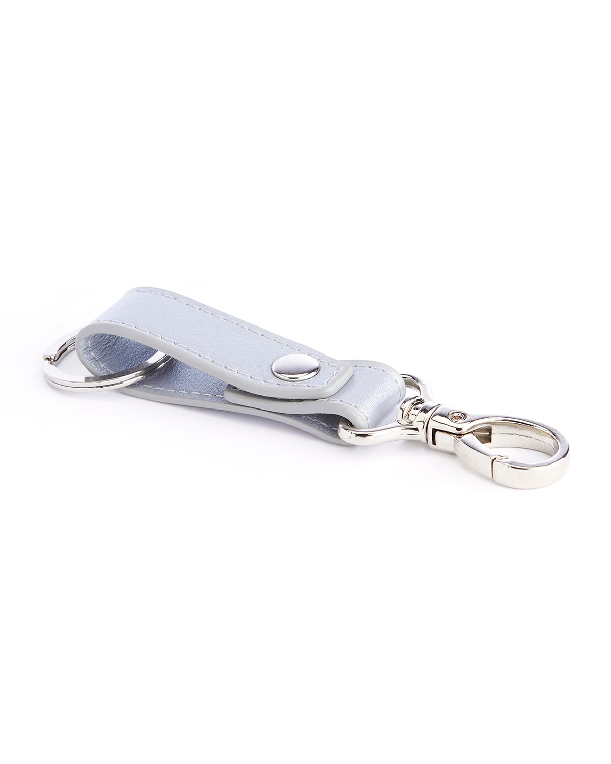 Royce New York Leather Valet Key Chain In Silver