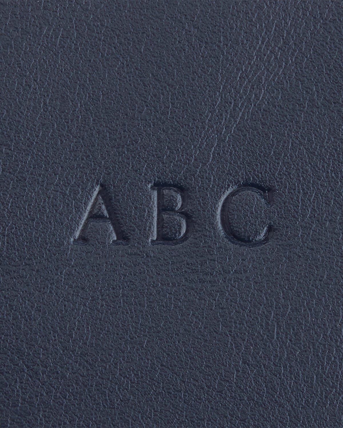 Monogrammed Leather Card Holder Wallet