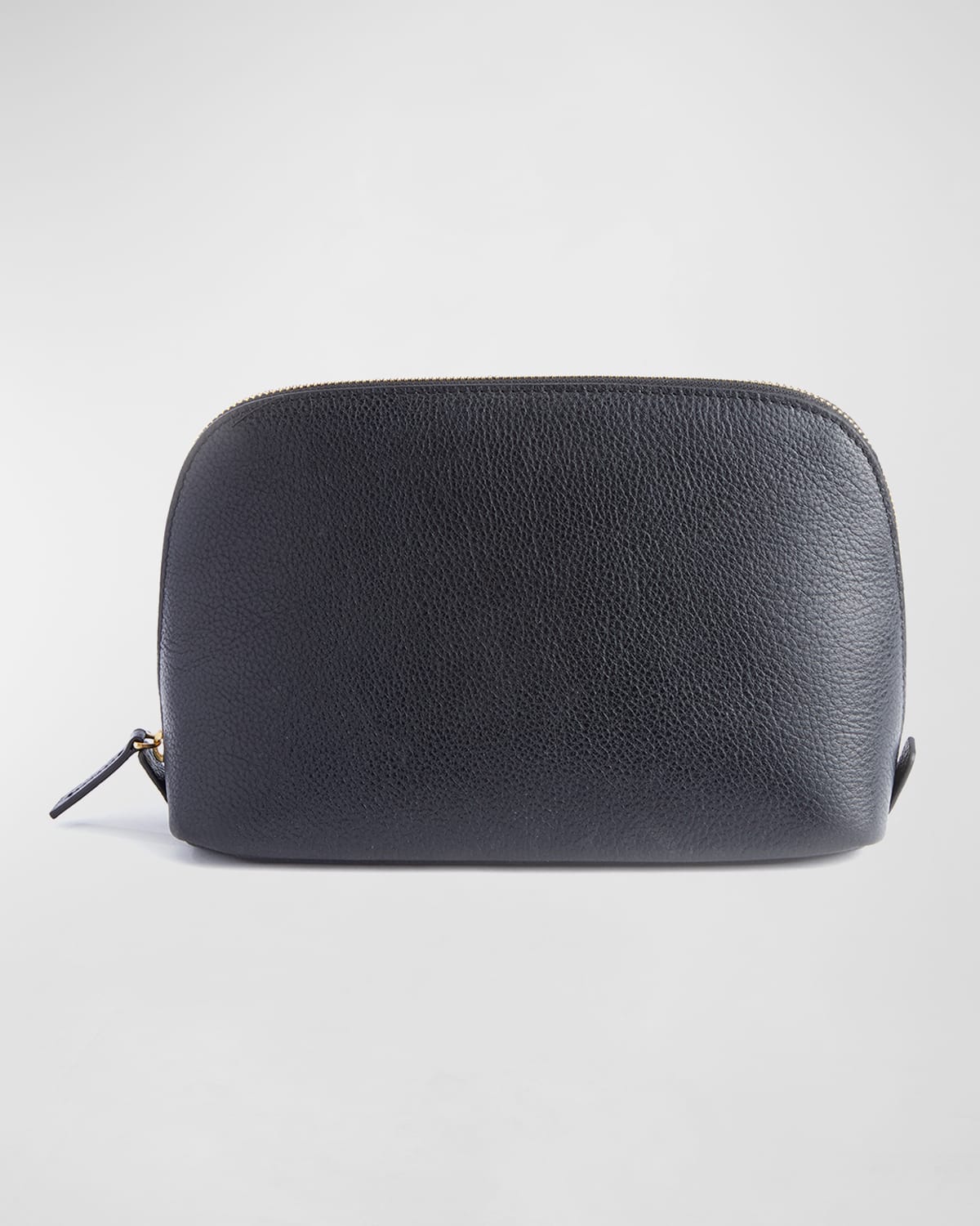 Monogrammed Large Leather Cosmetic Bag