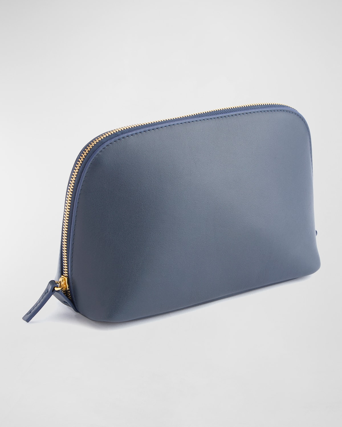 Monogrammed Large Leather Cosmetic Bag