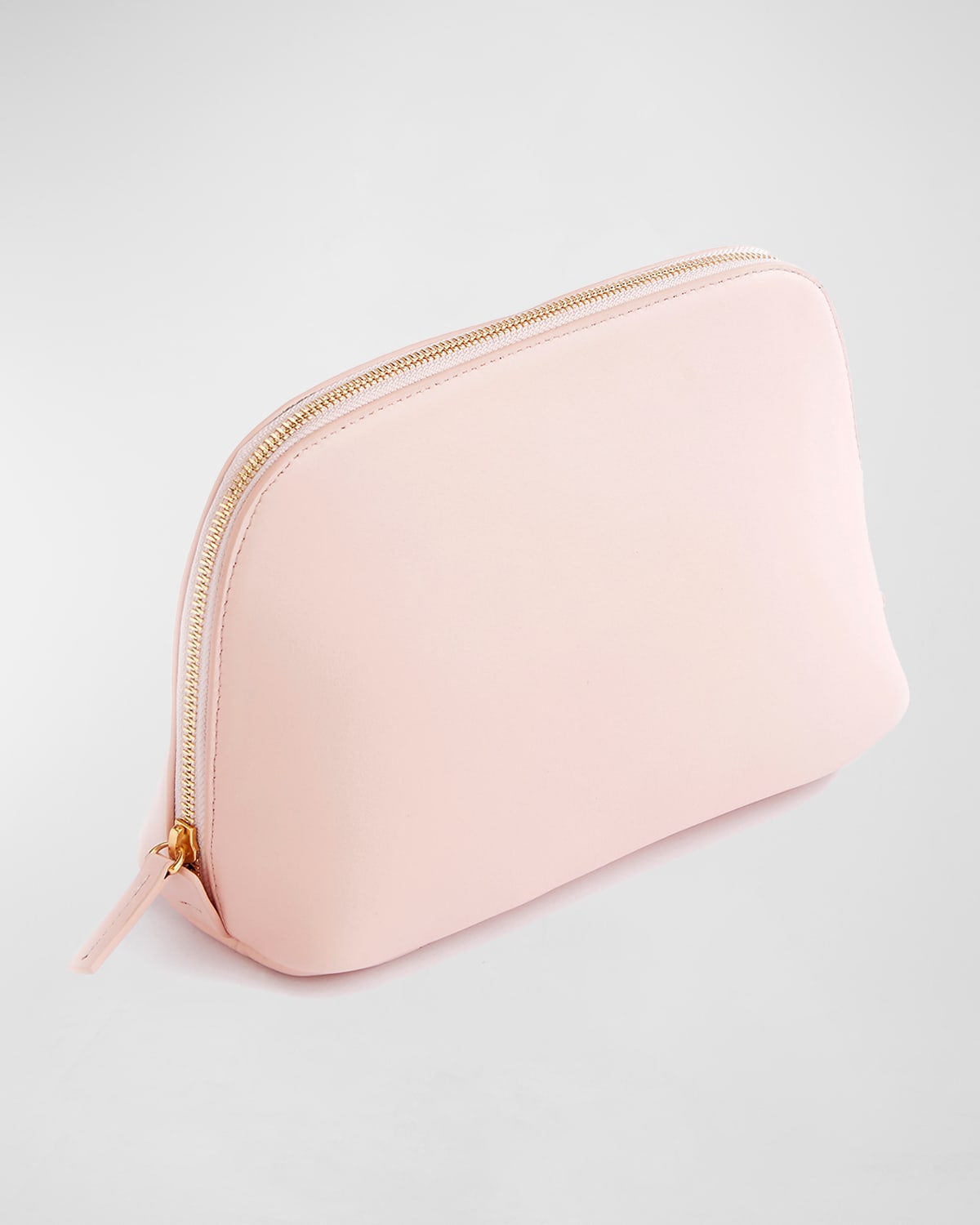 Monogrammed Large Leather Cosmetic Bag