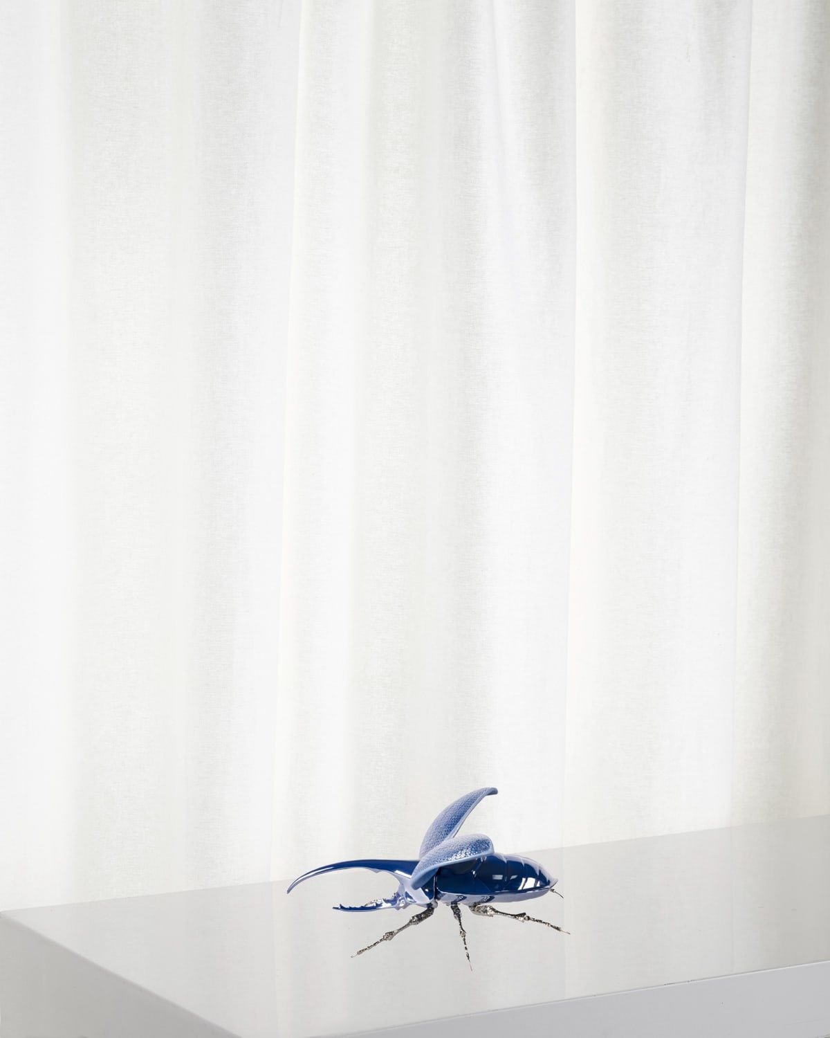Shop Lladrò Hercules Beetle Figurine In Blue