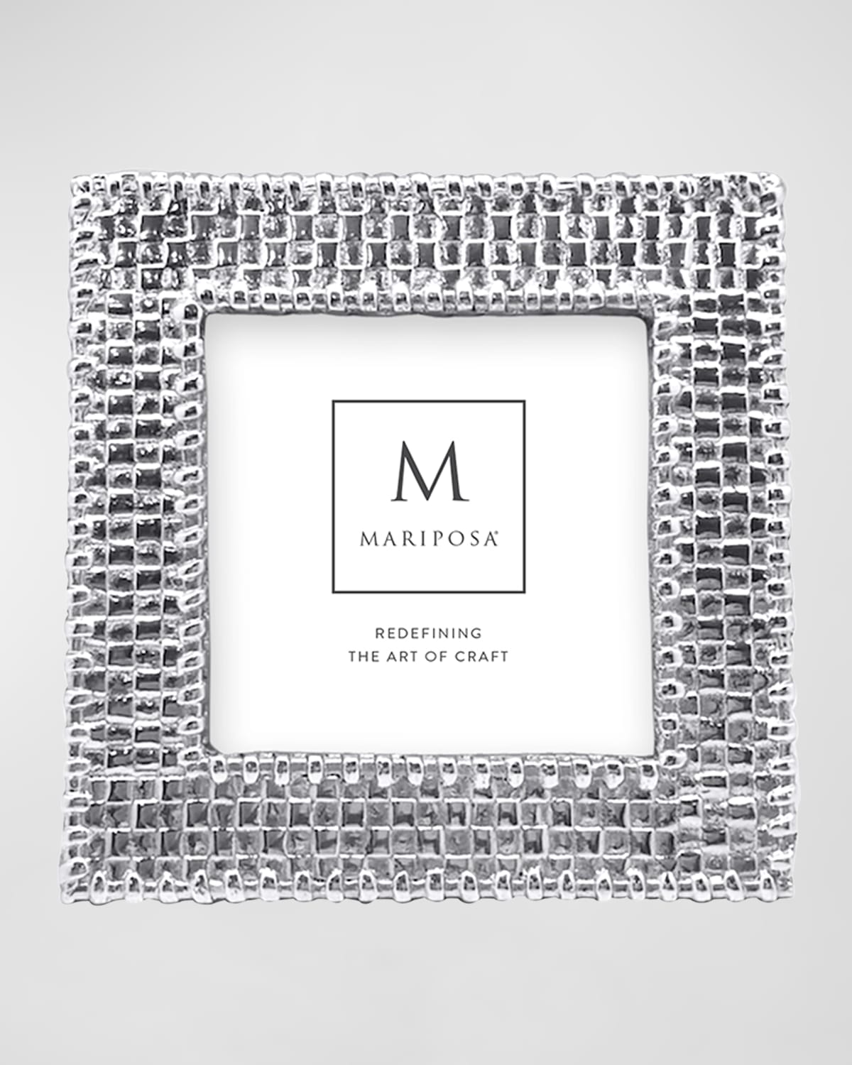 Shop Mariposa Basket Weave Frame, 4"sq. In Silver
