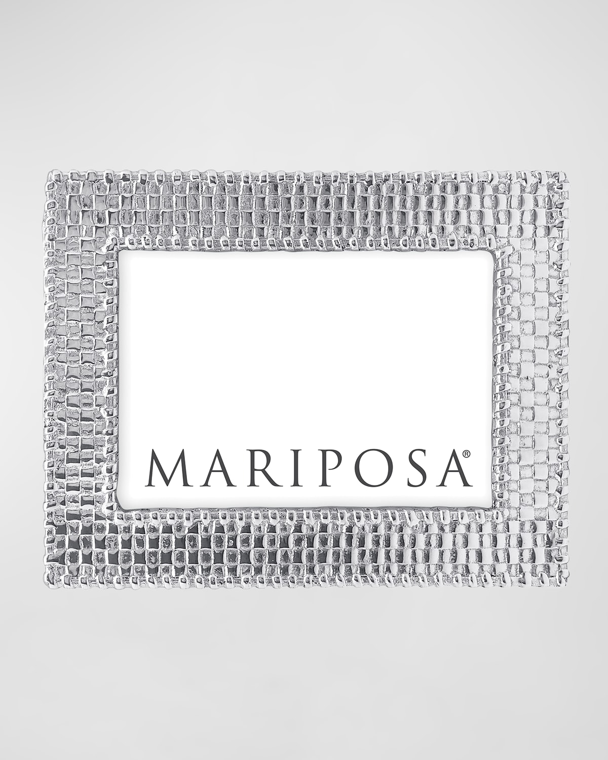 Shop Mariposa Basket Weave Frame, 4" X 6" In Silver