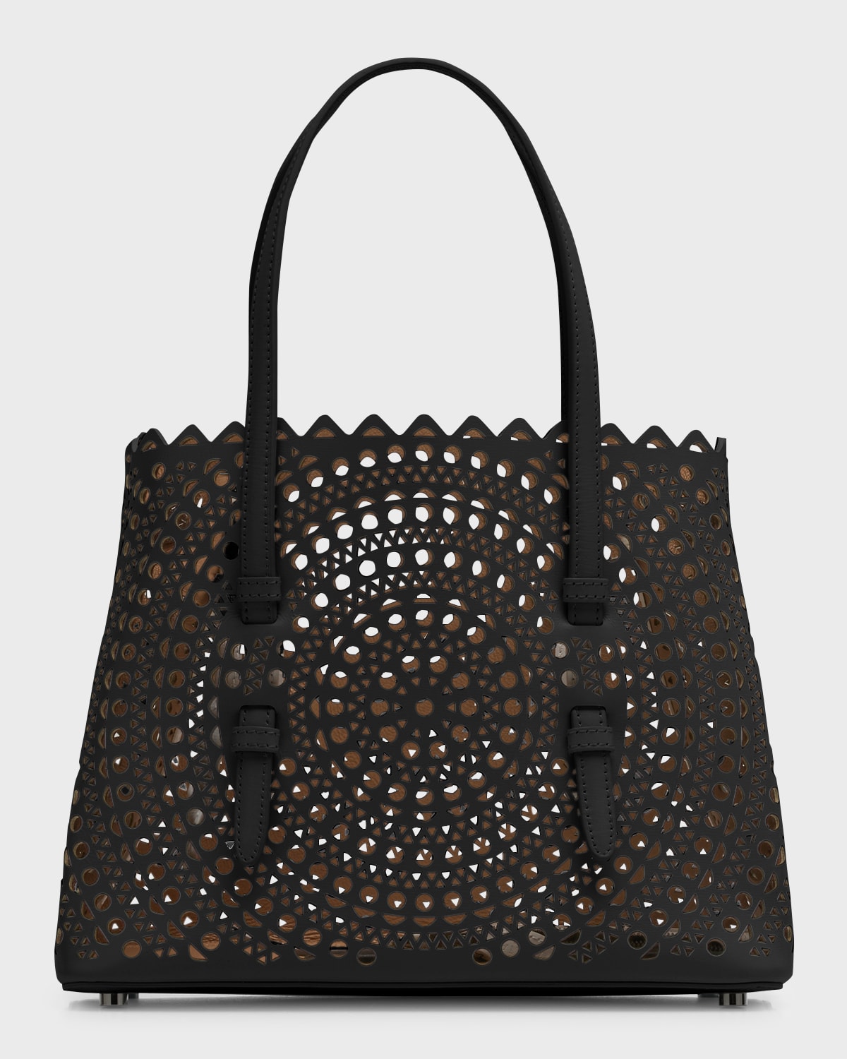 ALAÏA MINA SMALL LASER-CUT TOTE BAG 