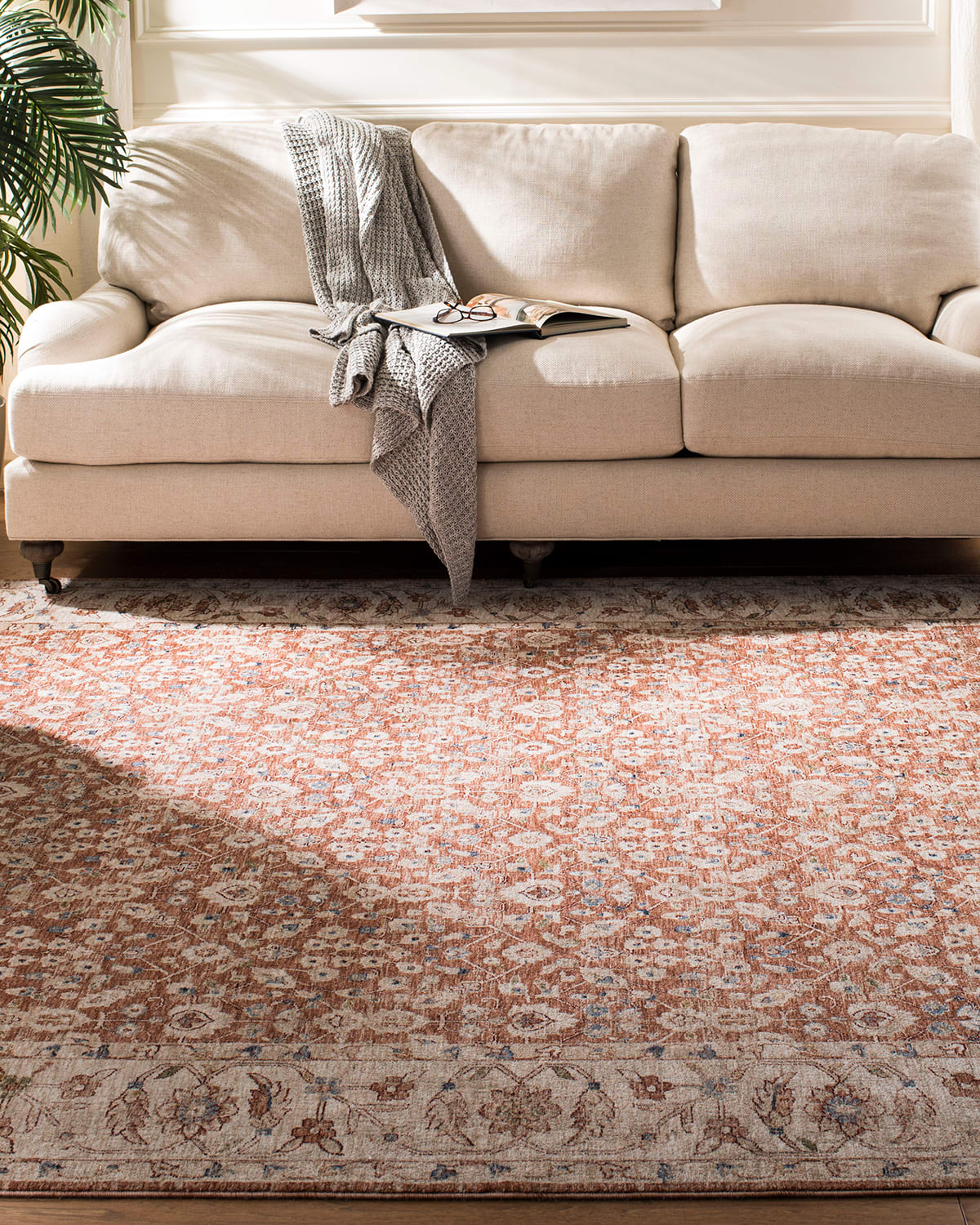 Ralph Lauren Helena Beige/light Rust Power-loomed Rug, 9' X 12'