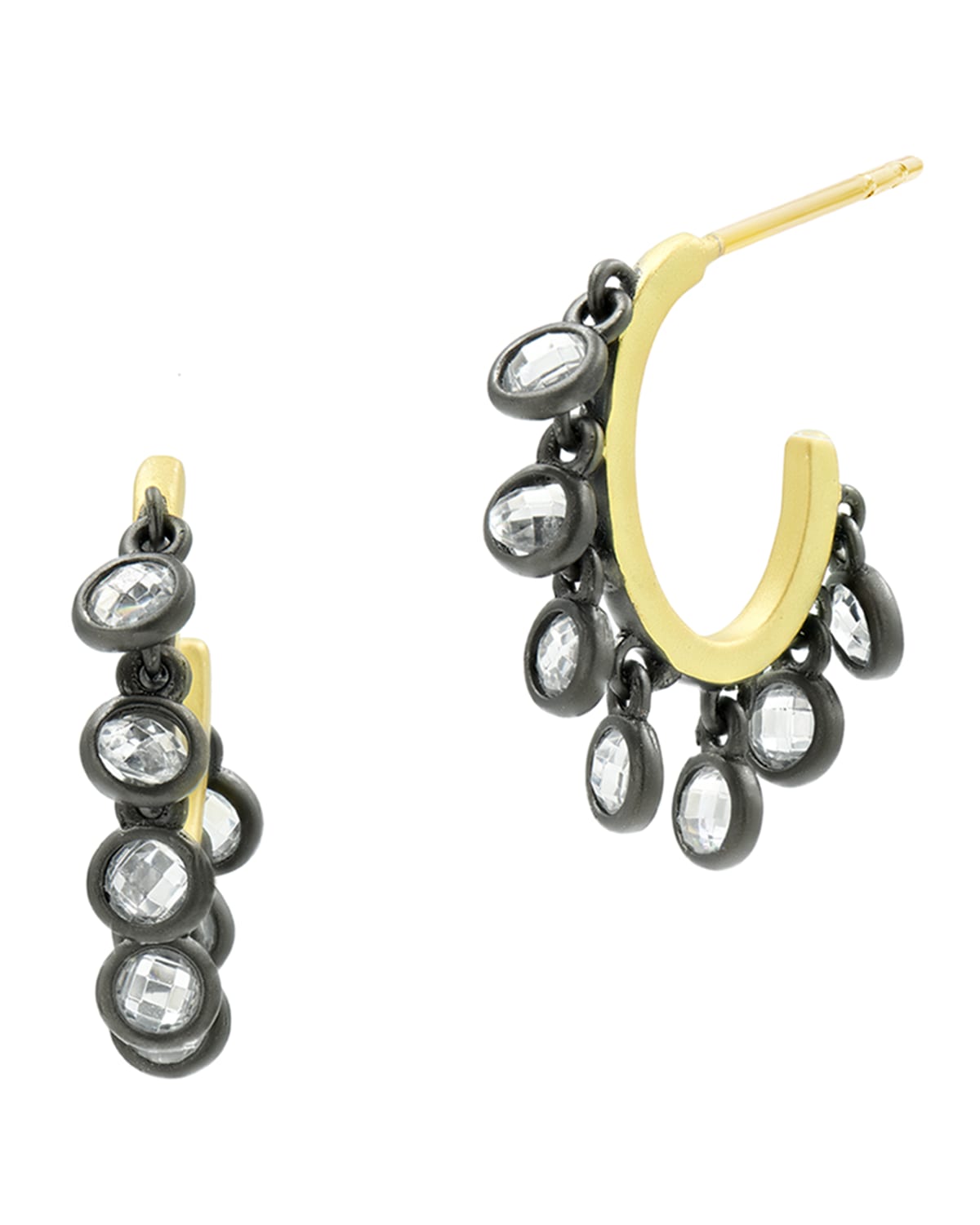 Freida Rothman Cubic Zirconia Shaker Hoop Earrings