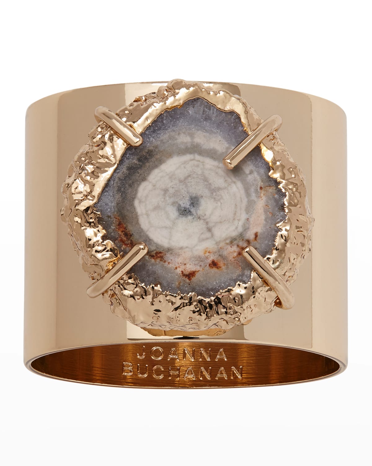Shop Joanna Buchanan Crystal Quartz Napkin Rings, Set Of 2 In Grey