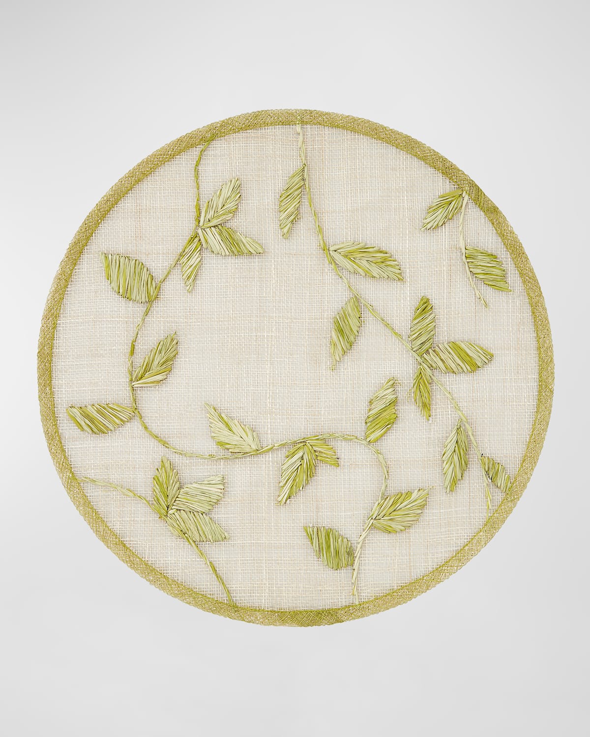 Joanna Buchanan Straw Leaf 4-piece Placemat Set In Citrus