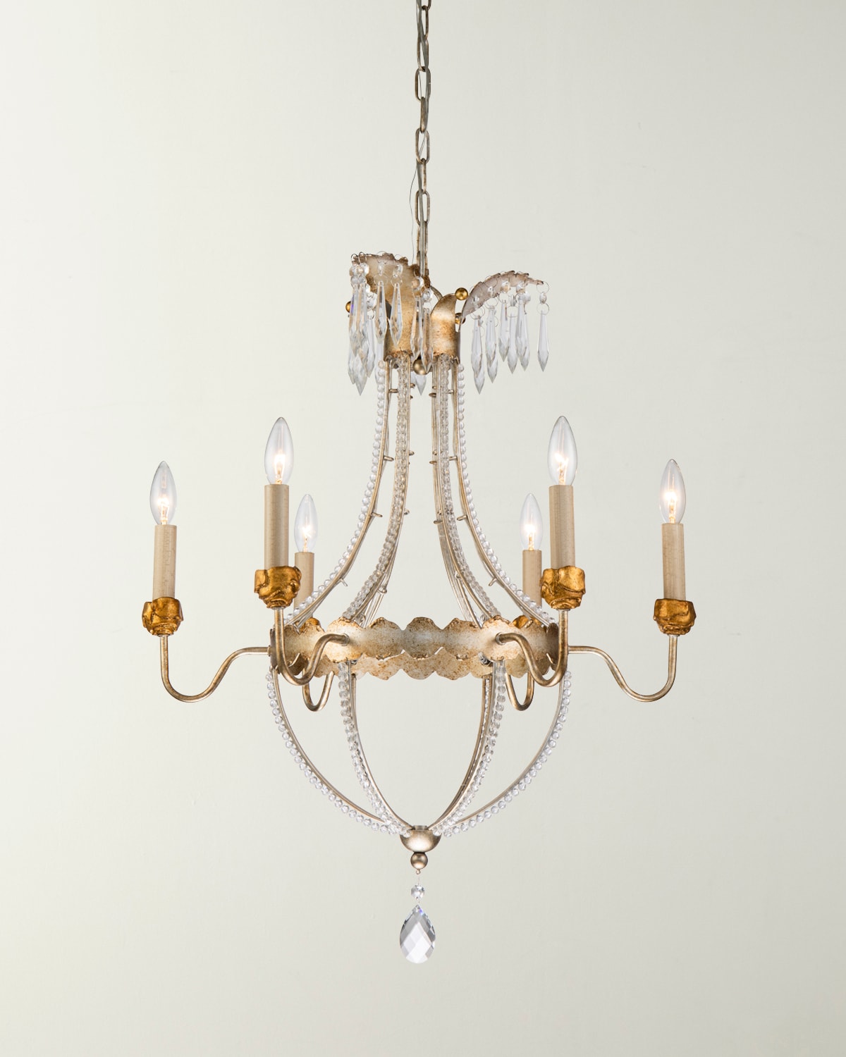 Shop Lucas + Mckearn Louis Large Chandelier In Gold